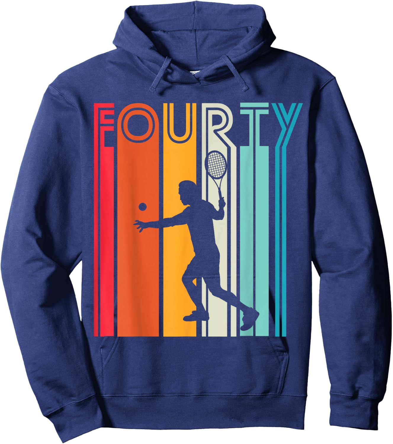 40. Birthday Gift Tennis Sport Retro Tennis Player Hoodie - Hoodie | Navy