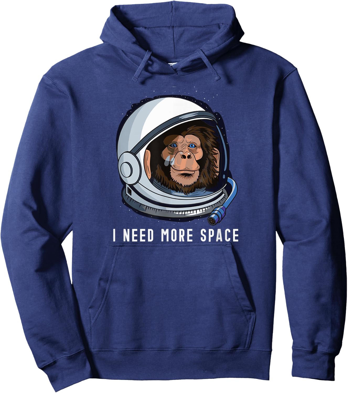 I Need More Space - Astro Chimp - Astronaut Monkey Hoodie - Hoodie | Navy