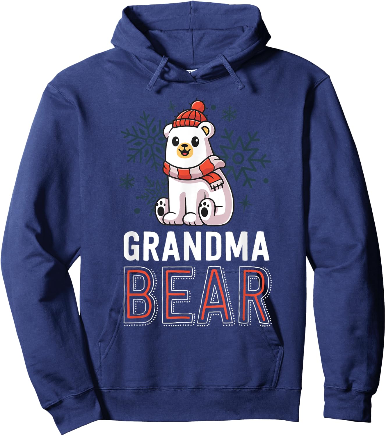 Grandma Bear Family Christmas Shirt Polar Bear Holiday Xmas Hoodie - Hoodie | Navy