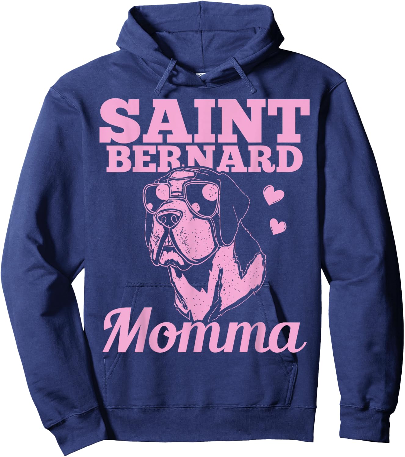 Saint Bernard Momma Dog Mom Mama Gift Men Women Girls Kids Hoodie - Hoodie | Navy