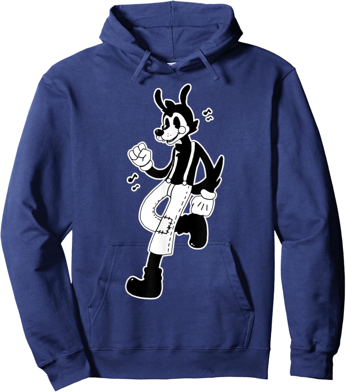 Wolf Cartoon Hoodie - Hoodie | Navy