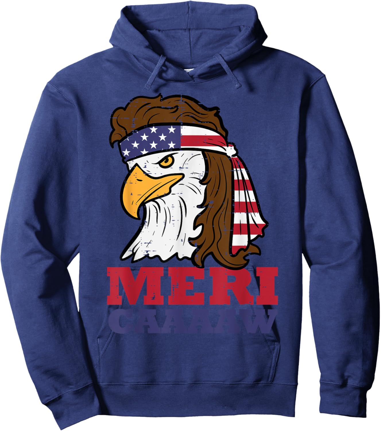 4th Of July Eagle Meri Caw Freedom Patriotic Men Women Kids Hoodie - Hoodie | Navy