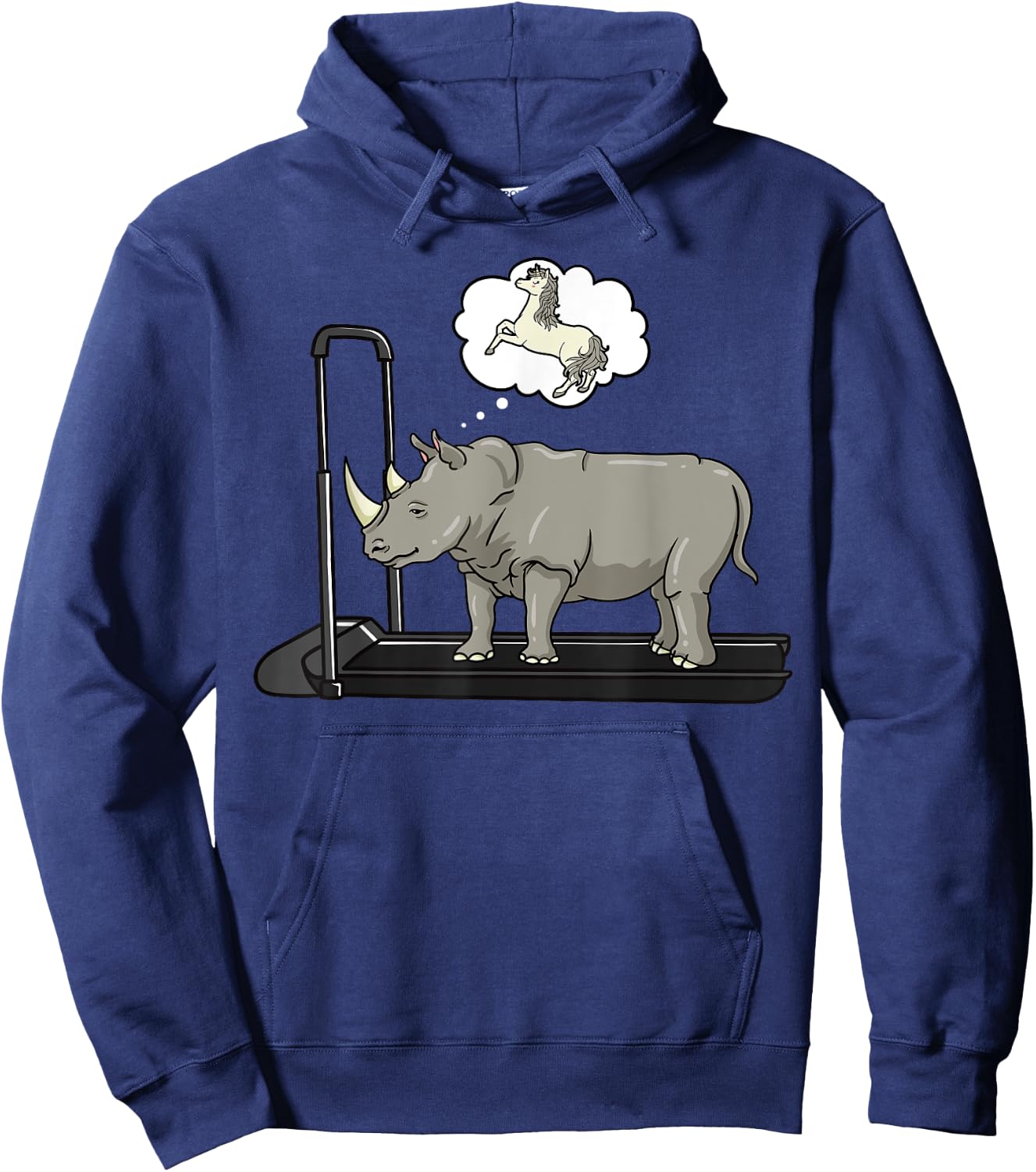 Rhino Loves Unicorn Rhinoceros Animal Wildlife Lover Safari Hoodie - Hoodie | Navy