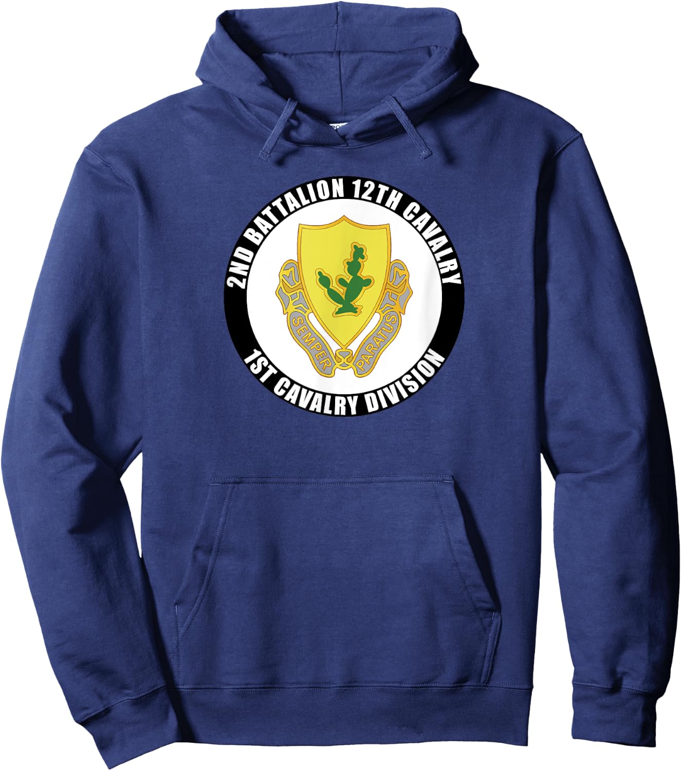 2nd Battalion 12th Cavalry 1st Cavalry Division Veteran Hoodie - Hoodie | Navy