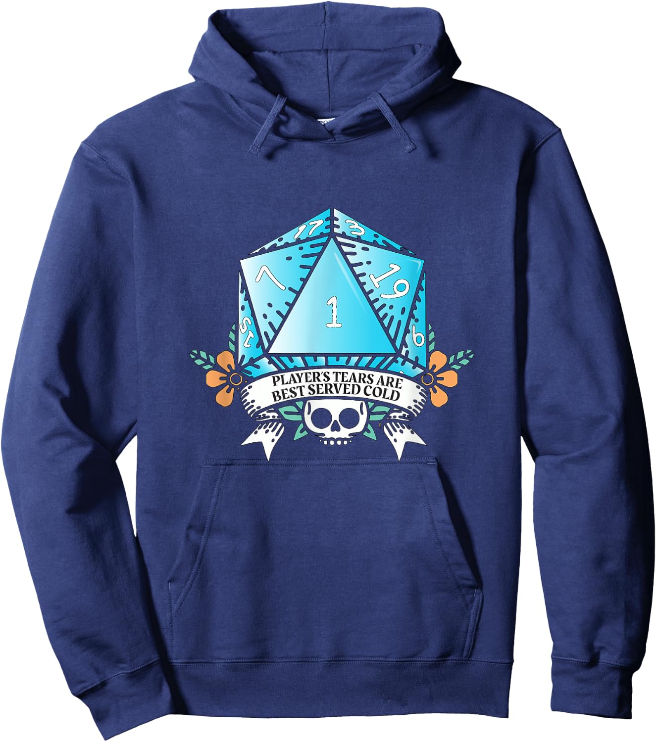 Players Tears are Best Served Cold - sugar skull dice Hoodie - Hoodie | Navy