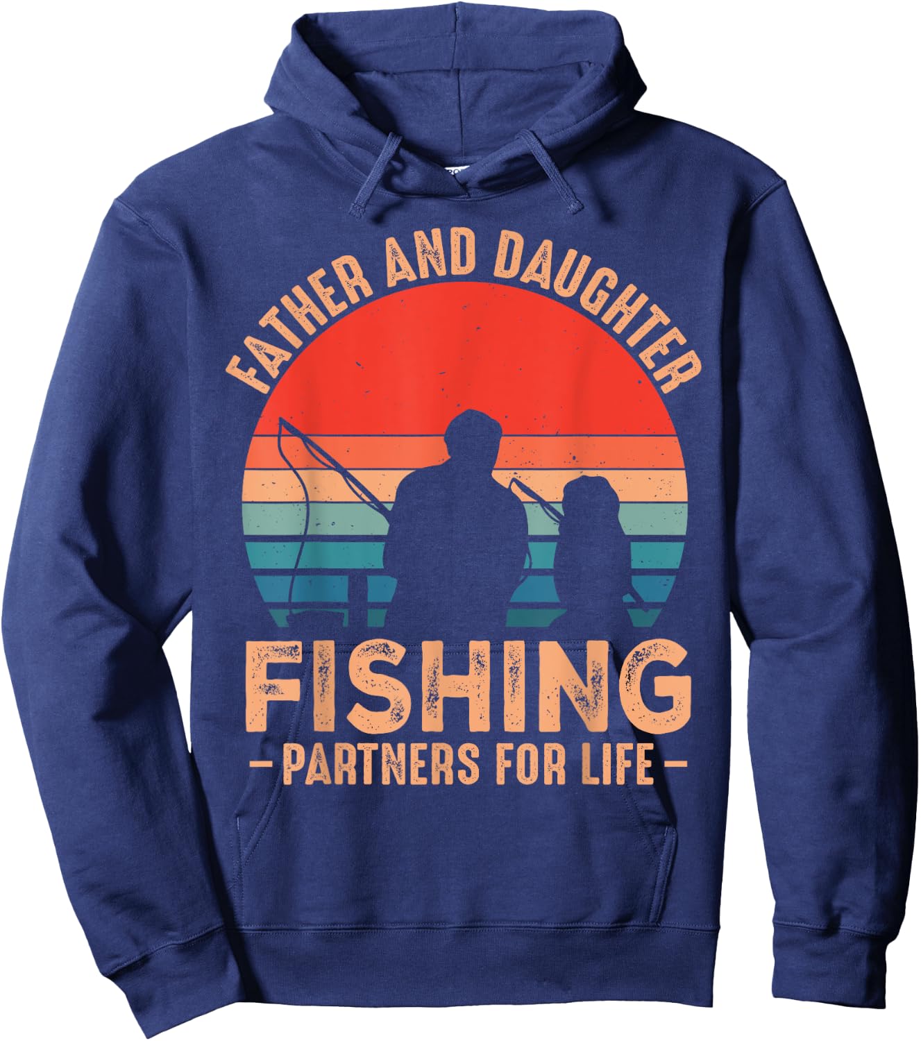 Fathers Day Fishing dad Fathers Day from Daughter Fishing Hoodie - Hoodie | Navy