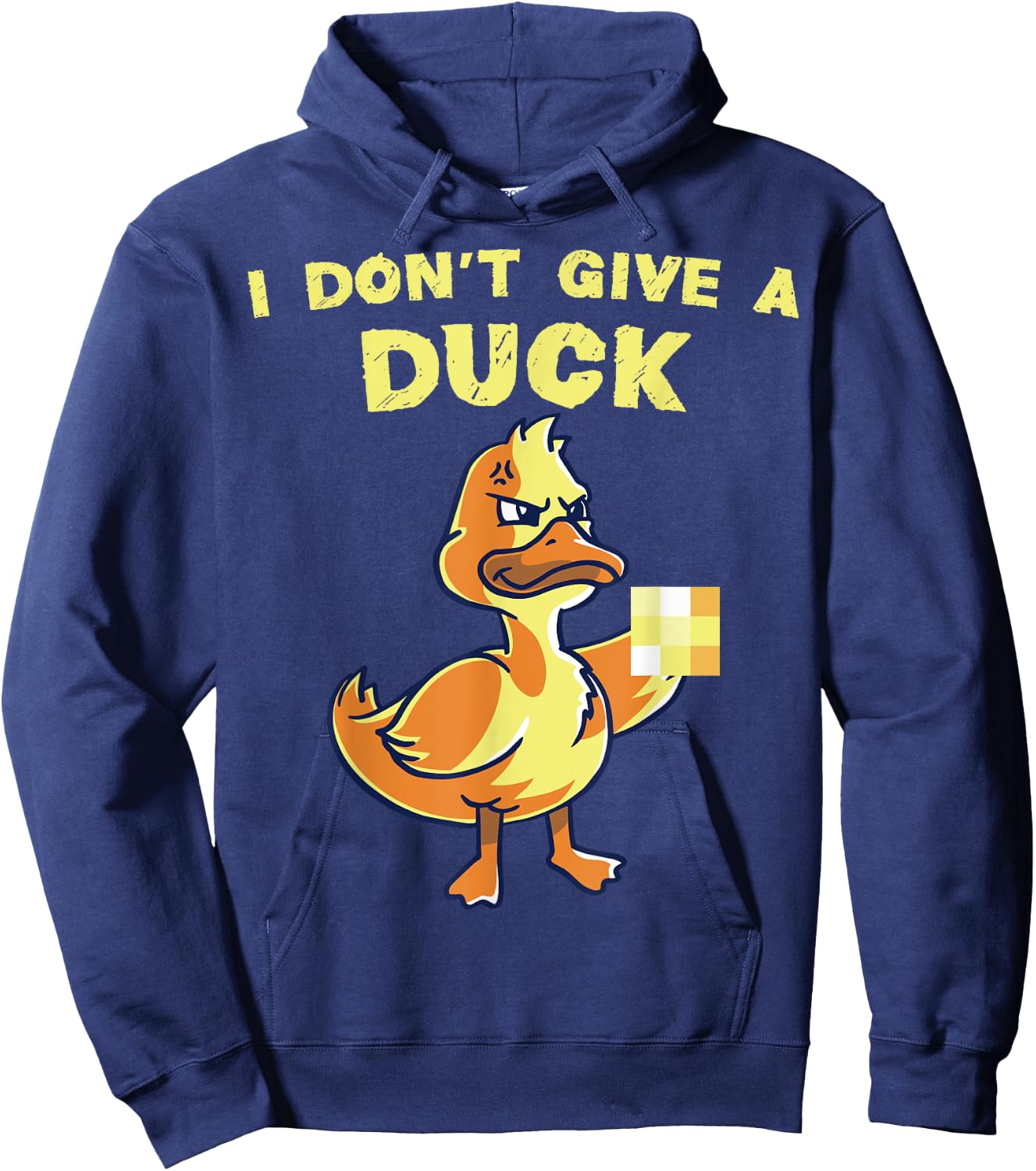 I don't give a duck Funny Duckling Nerd Geek Farm Animal Hoodie - Hoodie | Navy