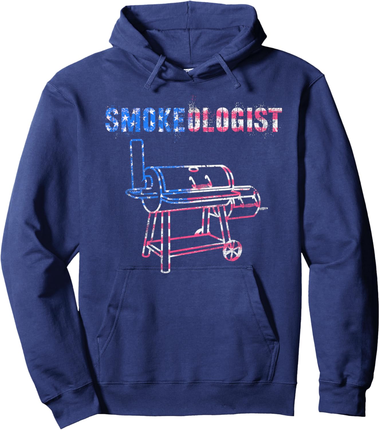 Sarcastic USA Grilling SMOKEOLOGIST Grill Smokeologist Hoodie - Hoodie | Navy