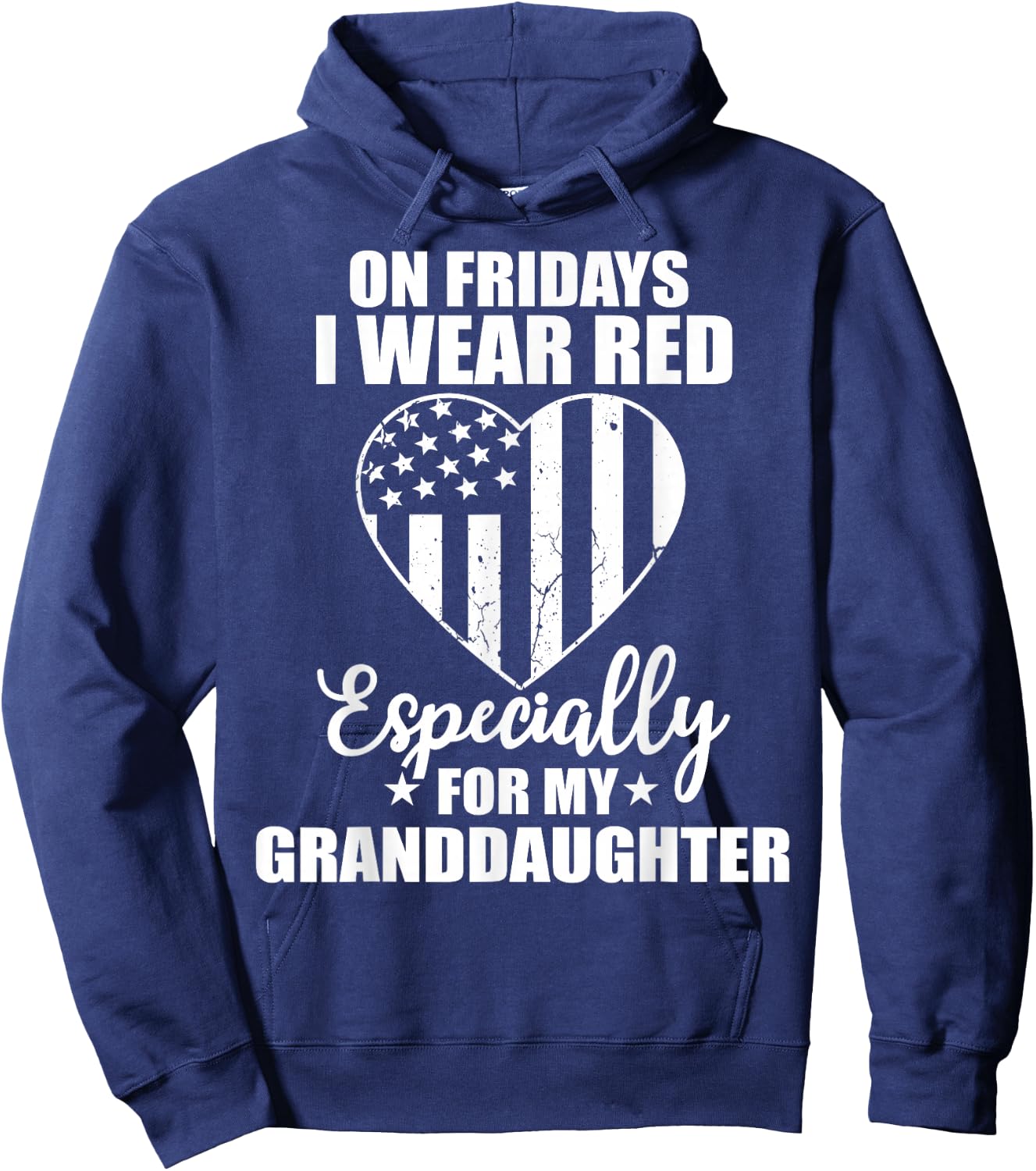 Red Friday For My Granddaughter Military Troop Deployed Wear Hoodie - Hoodie | Navy