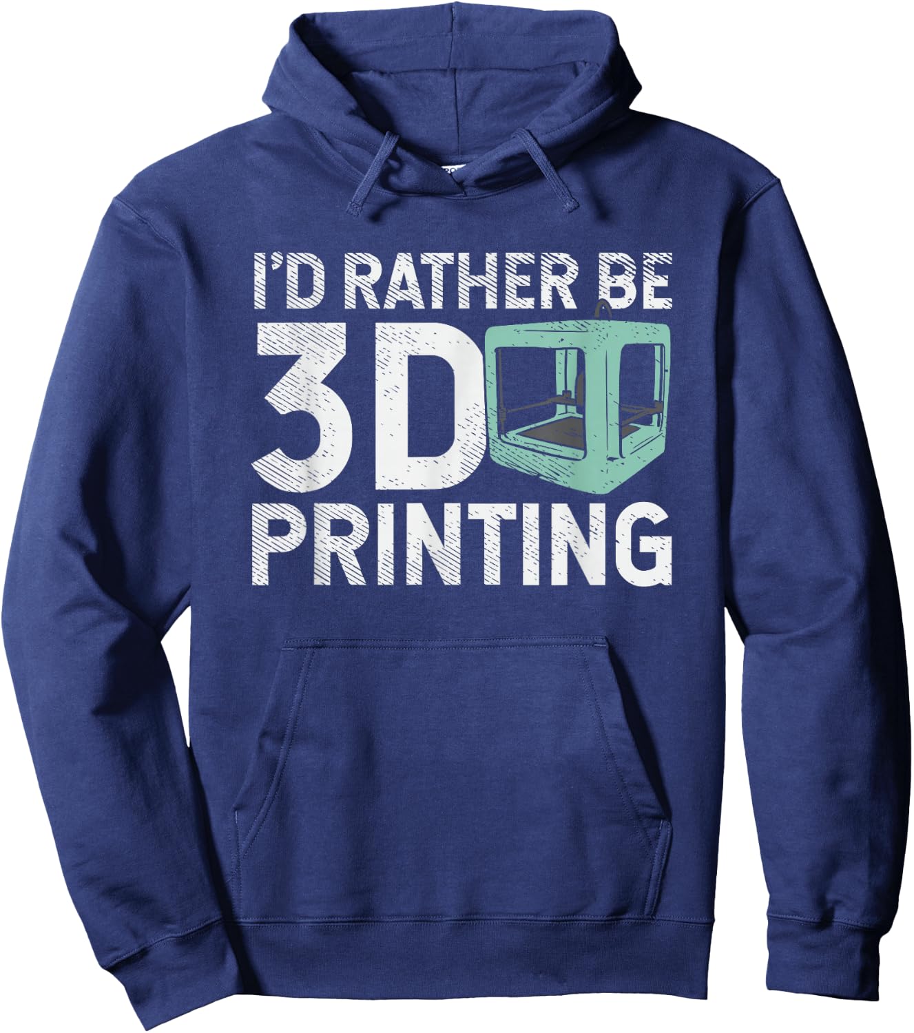 3D Printing, Custom 3D Printing, 3D Print Hoodie - Hoodie | Navy