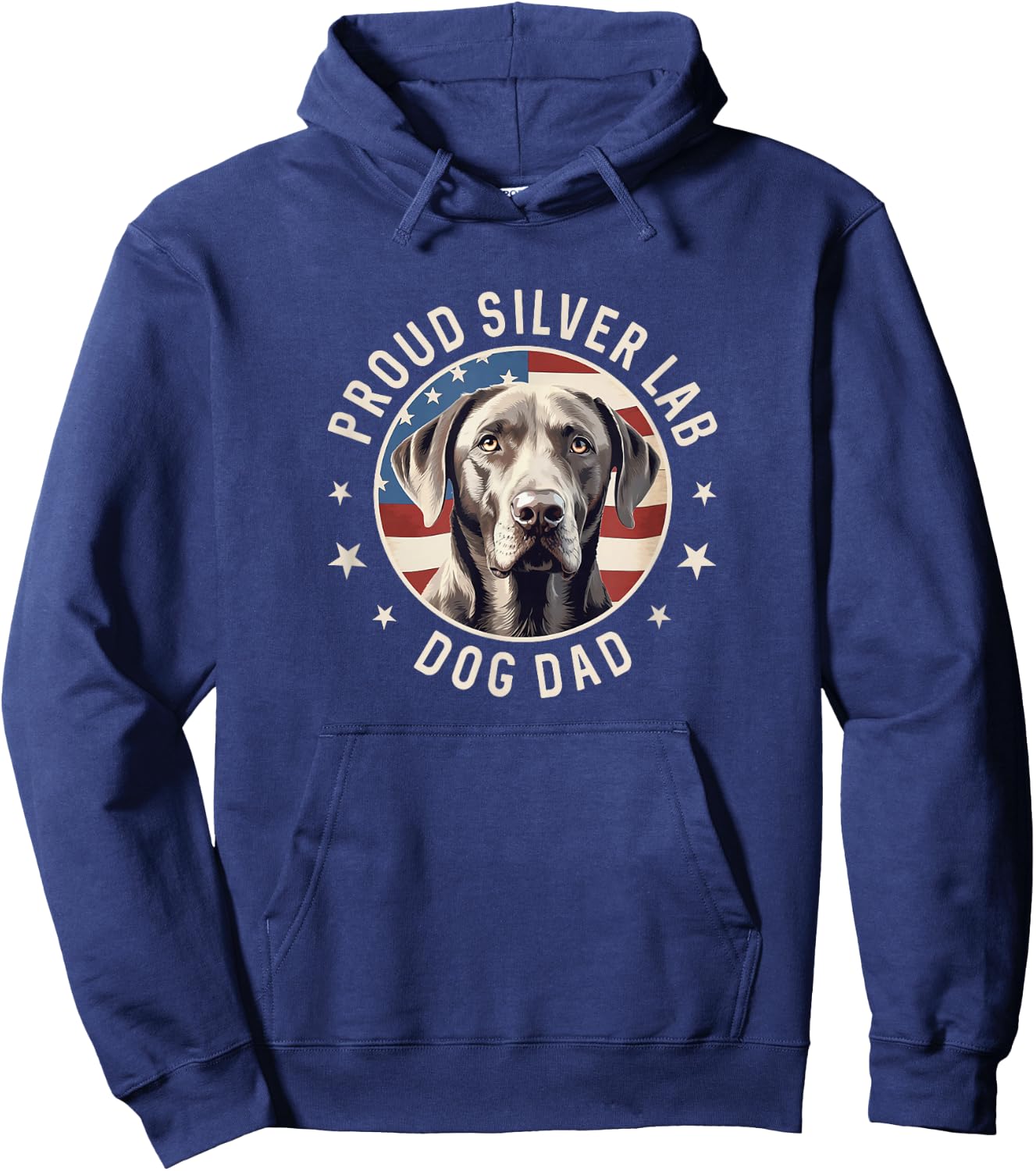 Proud Silver Labrador Retriever Dog Dad Hoodie - Hoodie | Navy