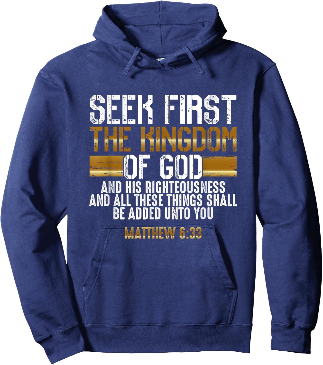Suche zuerst das Reich Gottes - Bible Verse Christian Hoodie - Hoodie | Navy