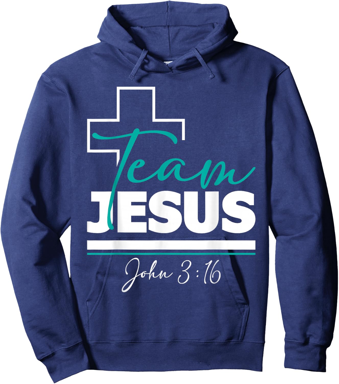 Team Jesus John 3:16 - Christian Religious Bible Church Hoodie - Hoodie | Navy