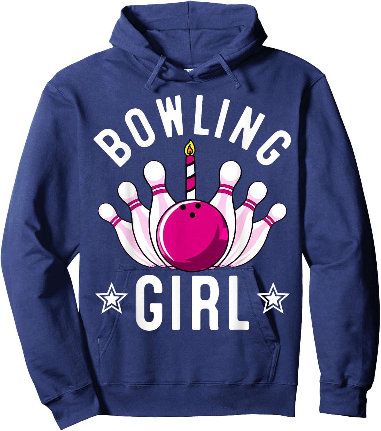 Funny Bowling Gift Kids Cool Bowler Girls Birthday Party Hoodie - Hoodie | Navy