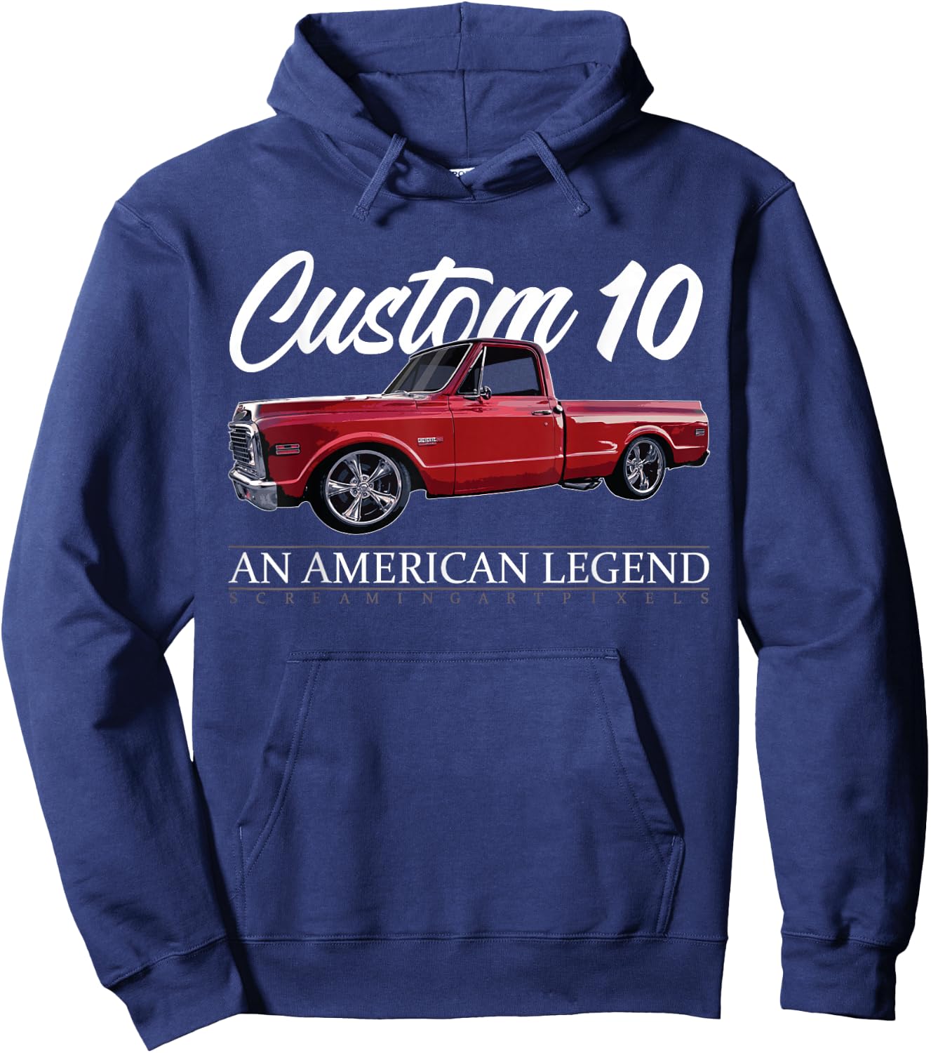 C10 Truck, Custom 10, Classic C10 Truck, An American Legend Hoodie - Hoodie | Navy