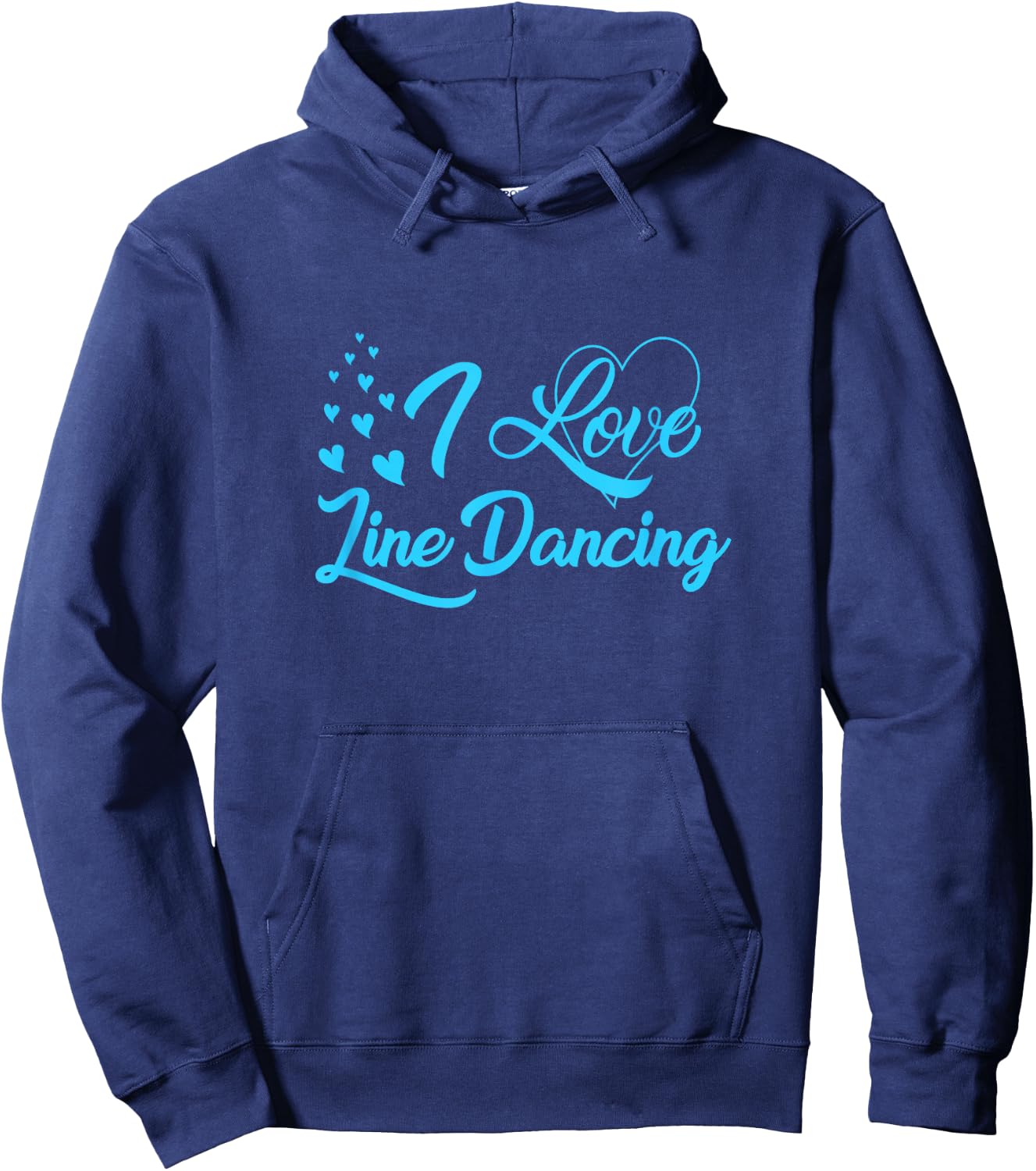 I Love Line Dancing Line Dance Hoodie - Hoodie | Navy