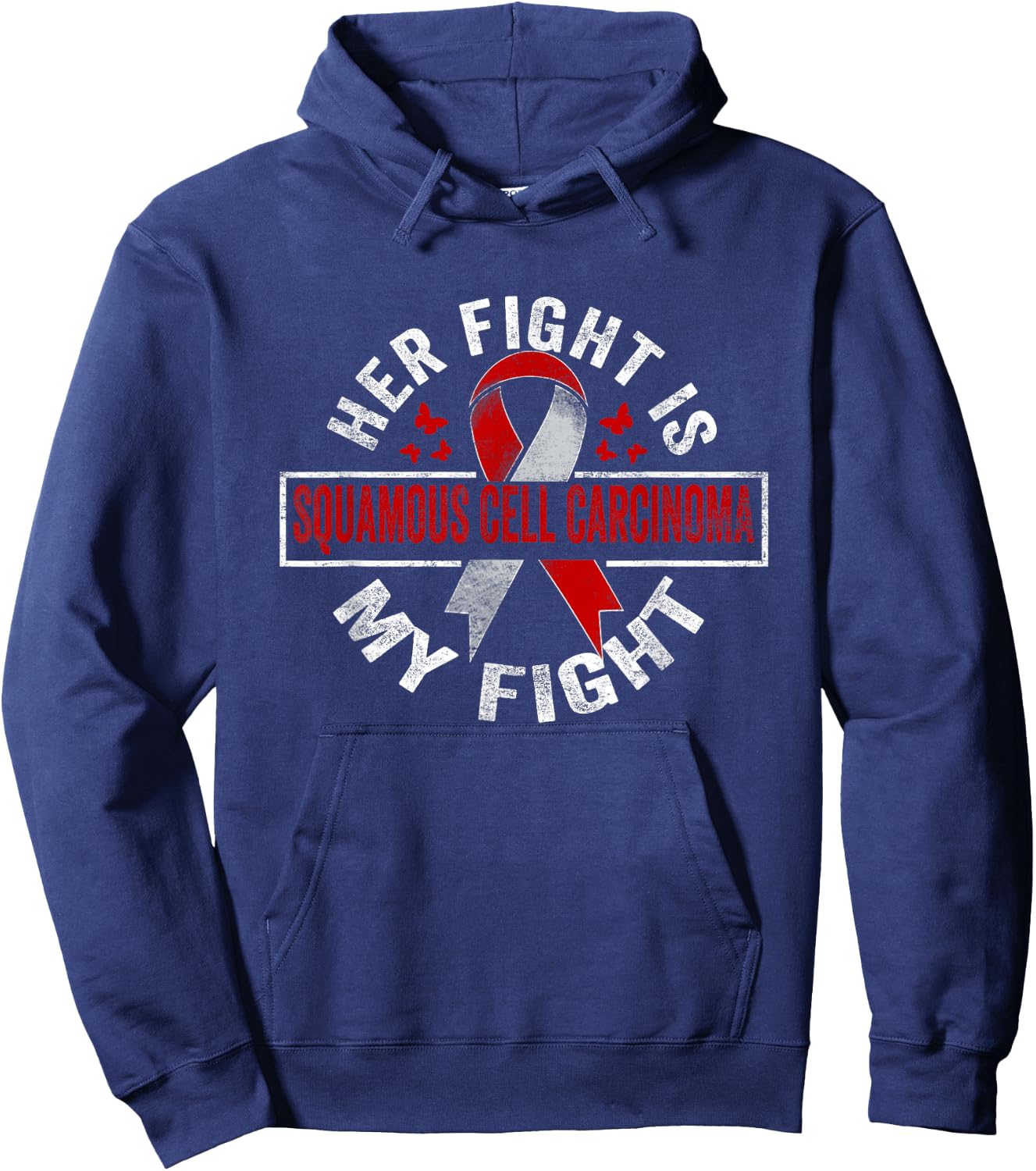 Her fight is my fight Squamous Cell Carcinoma Awareness Hoodie - Hoodie | Navy