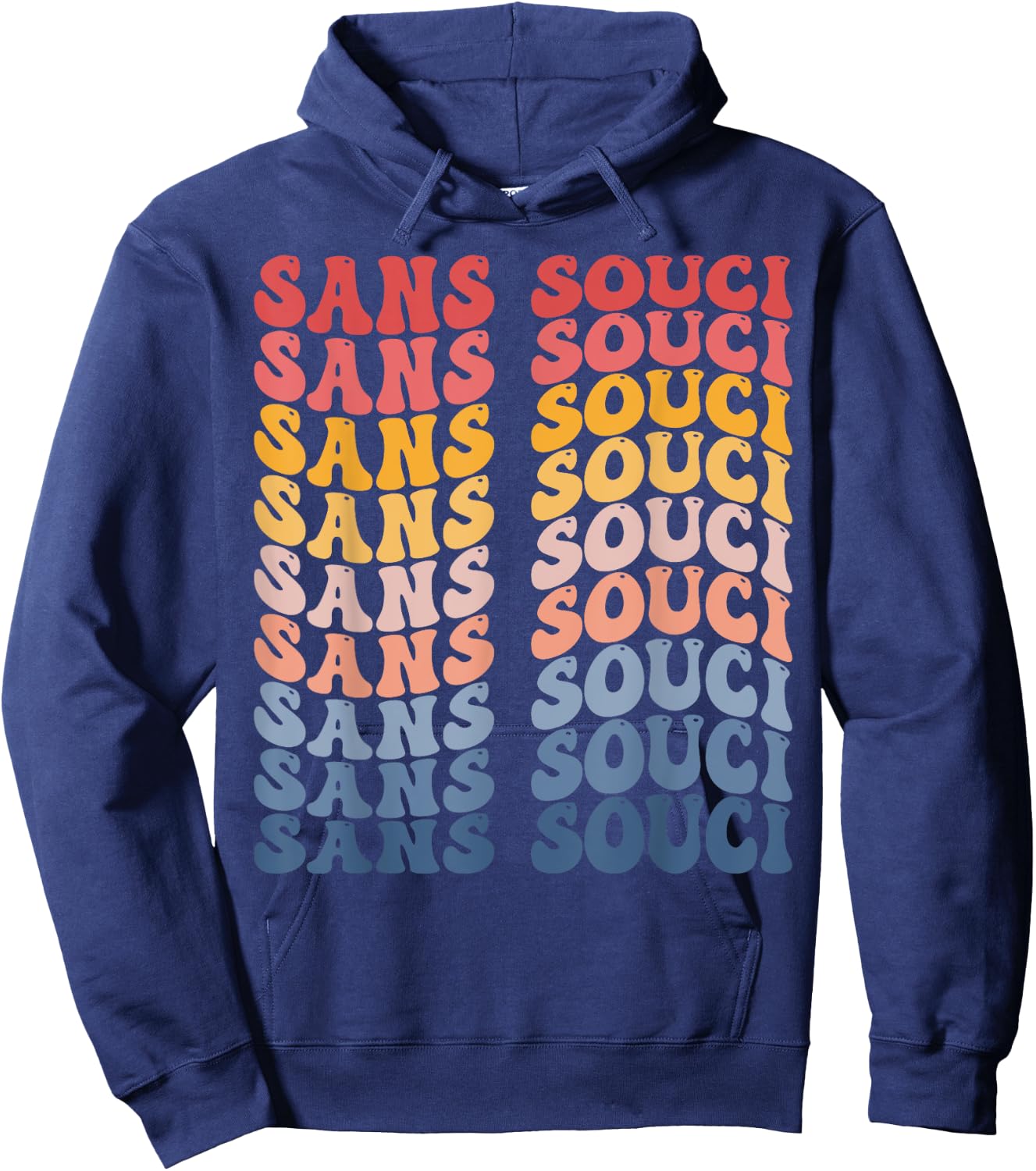 Sans Souci City Groovy Retro Hoodie - Hoodie | Navy