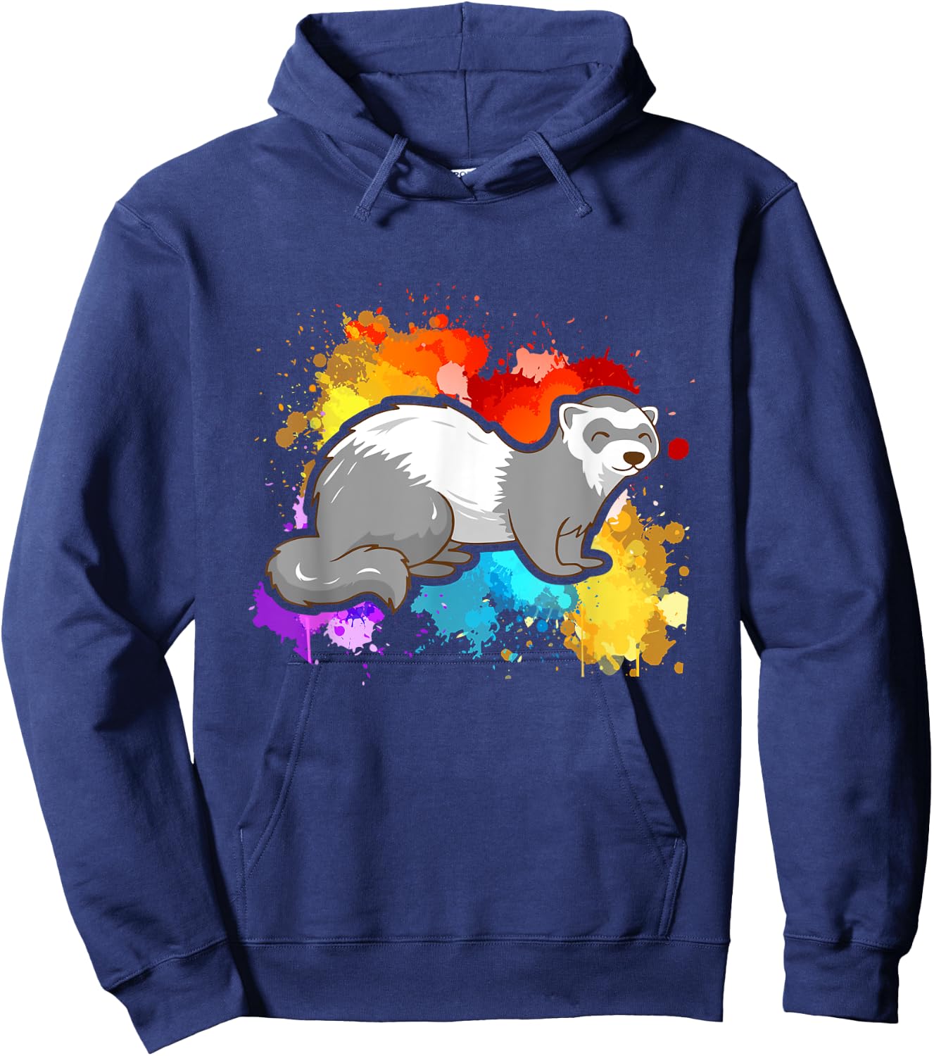 Colorful Ferret Hoodie - Hoodie | Navy