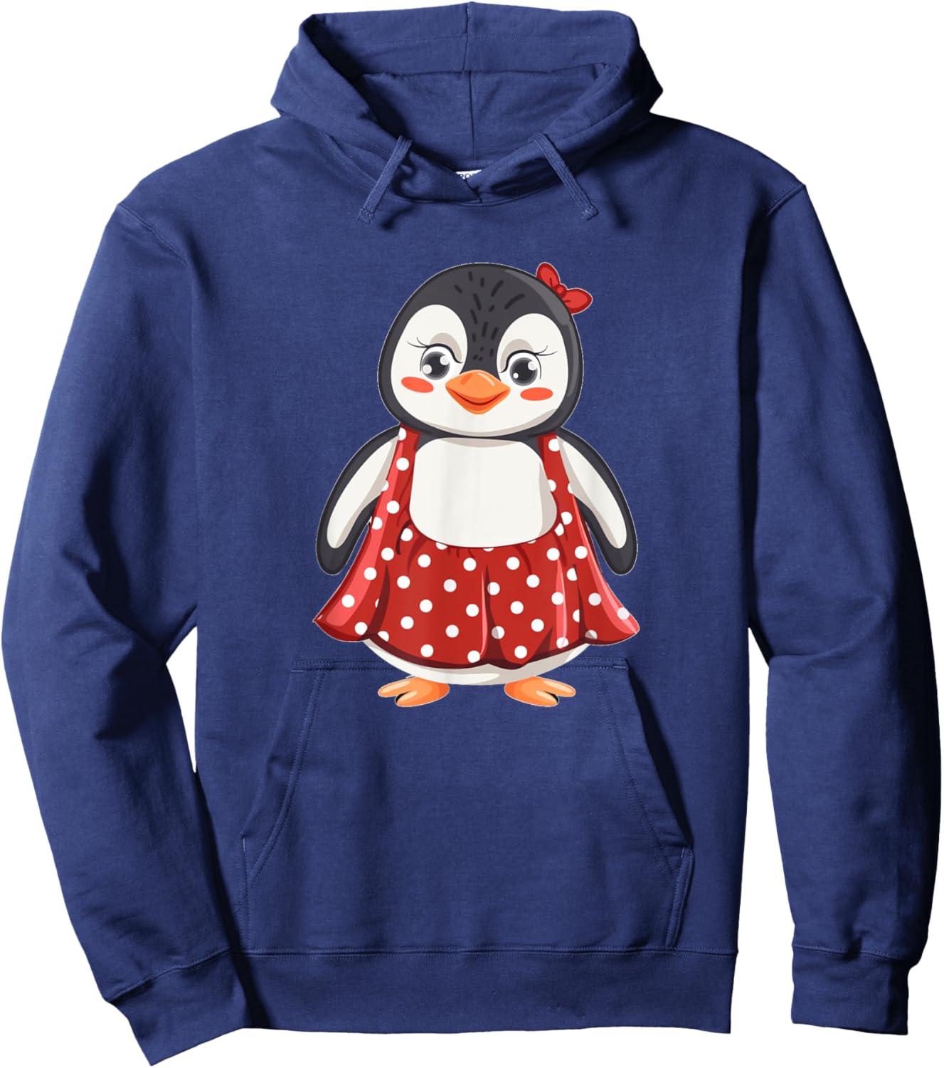 Cute Polka Dot Penguin for Dress and Penguins Lovers Hoodie - Hoodie | Navy
