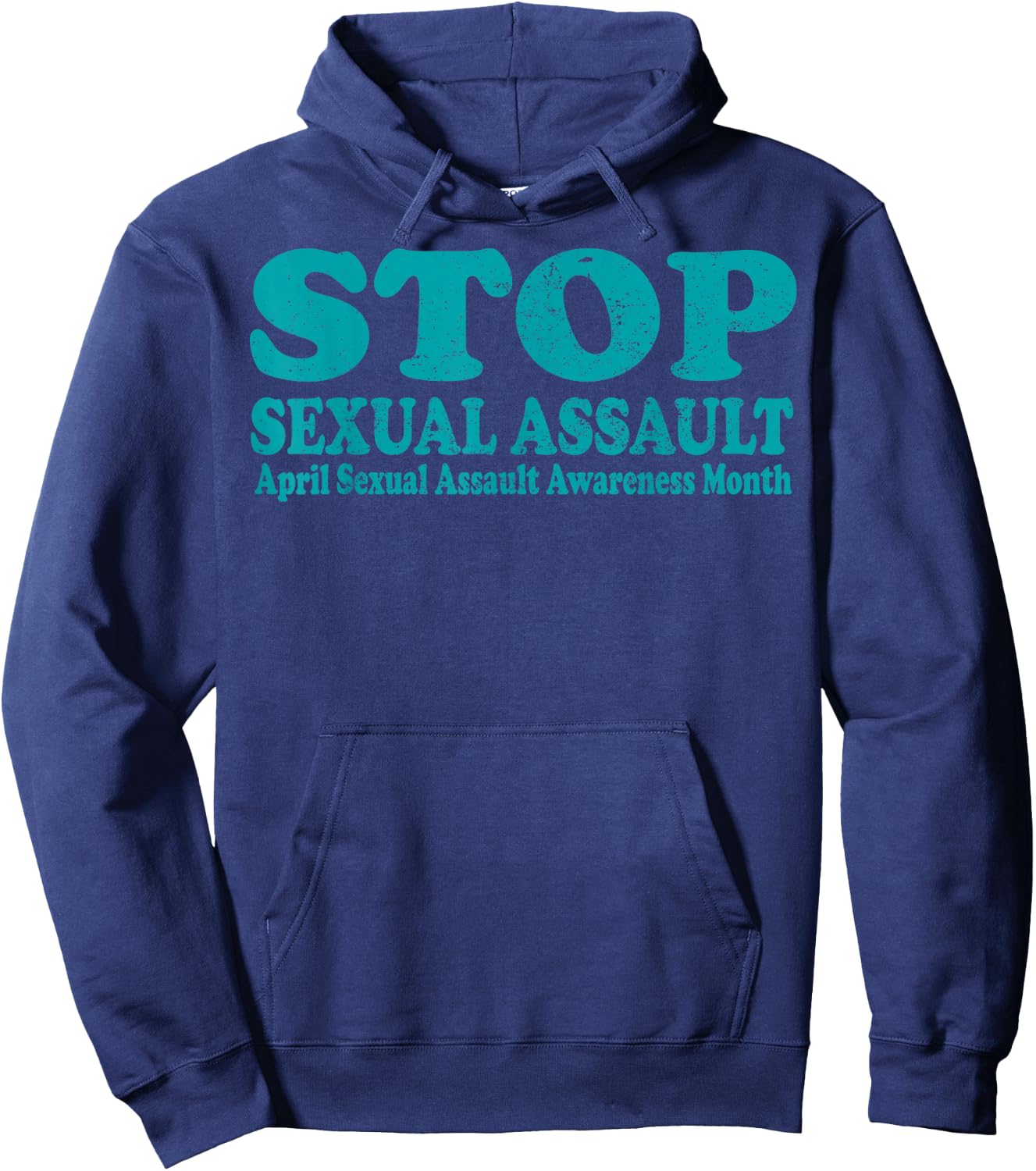 American Stop Sexual Assault April Awareness Month Hoodie - Hoodie | Navy