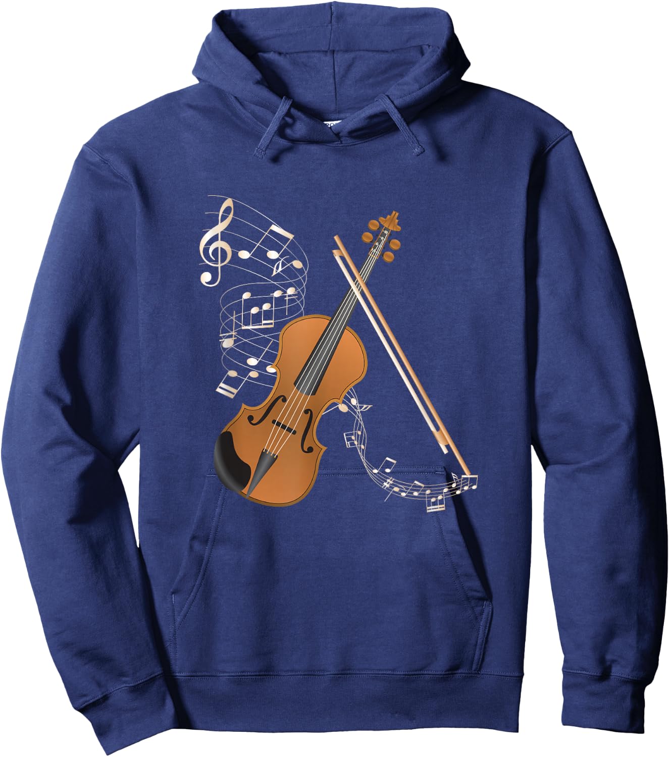 Orchestra Violin Player Gift Musical Instrument Violin Small Hoodie - Hoodie | Navy