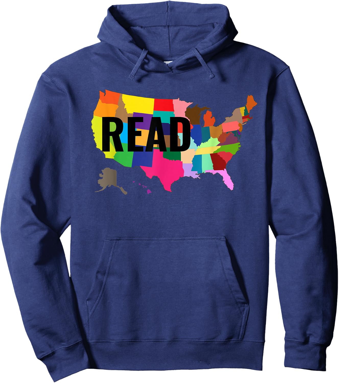 National Read America Shirt United States Read Books Hoodie - Hoodie | Navy