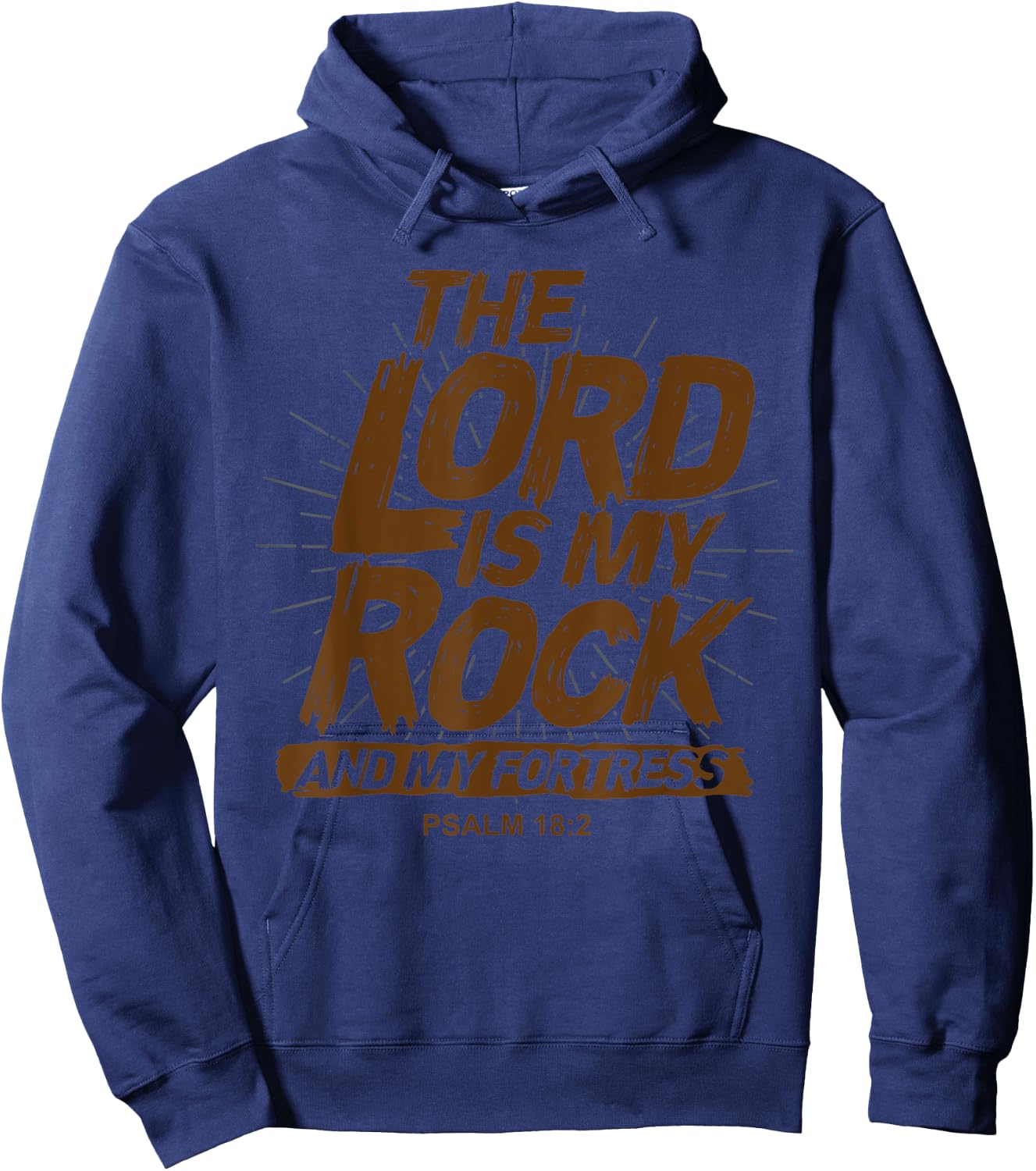 The Lord Is My Rock Prayer Hoodie - Hoodie | Navy