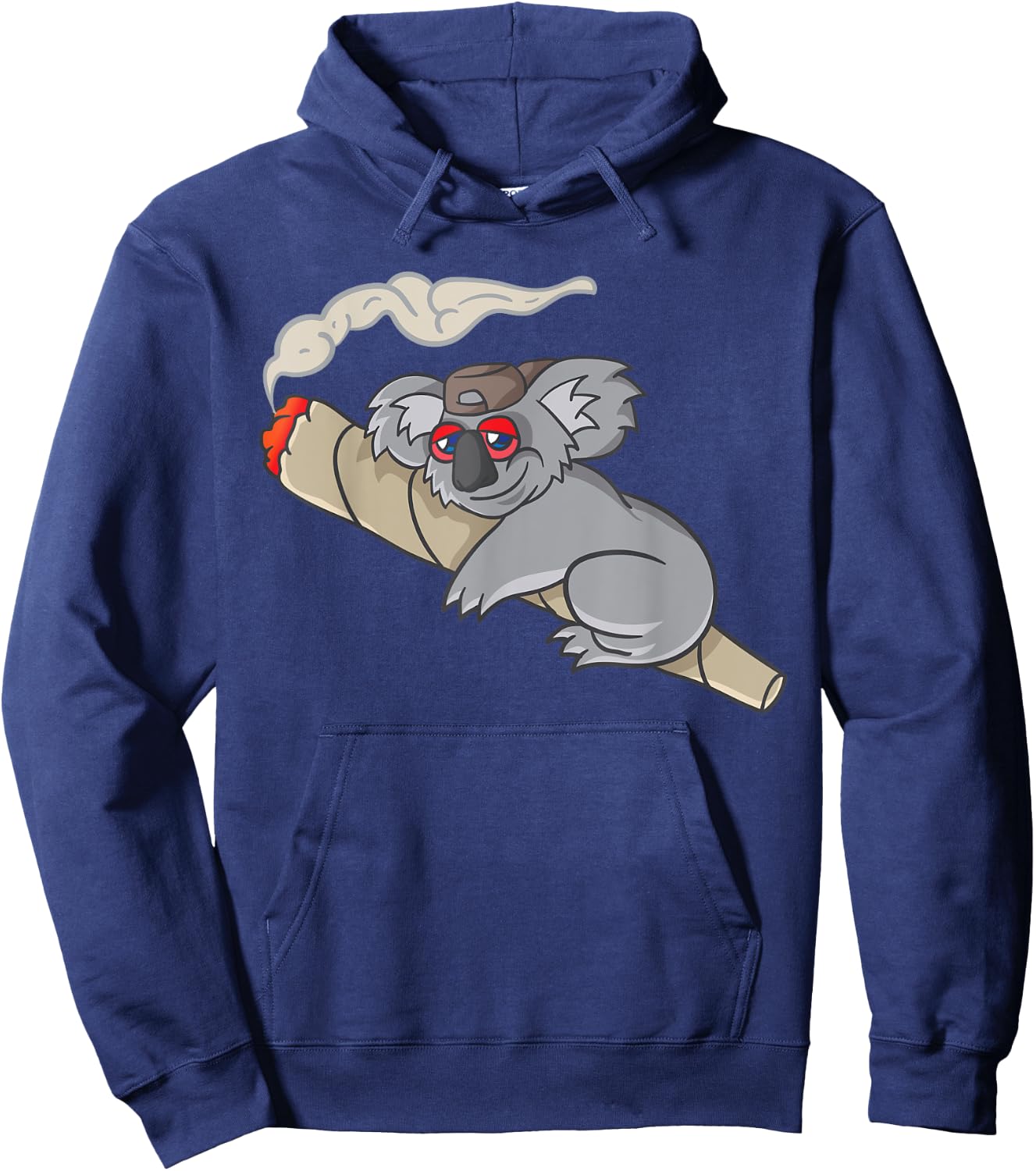 Koala Smokes Grass Marijuana Hemp Cannabis Stoning Koala Bear Hoodie - Hoodie | Navy