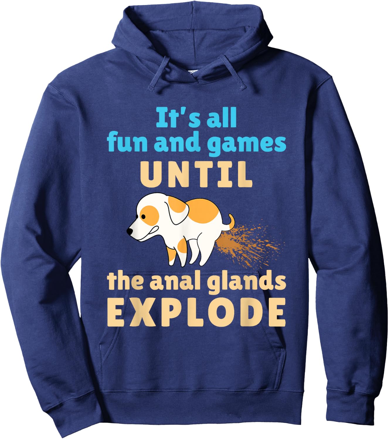 Vet Tech Veterinarian Veterinary Student Funny Anal Glands Hoodie - Hoodie | Navy