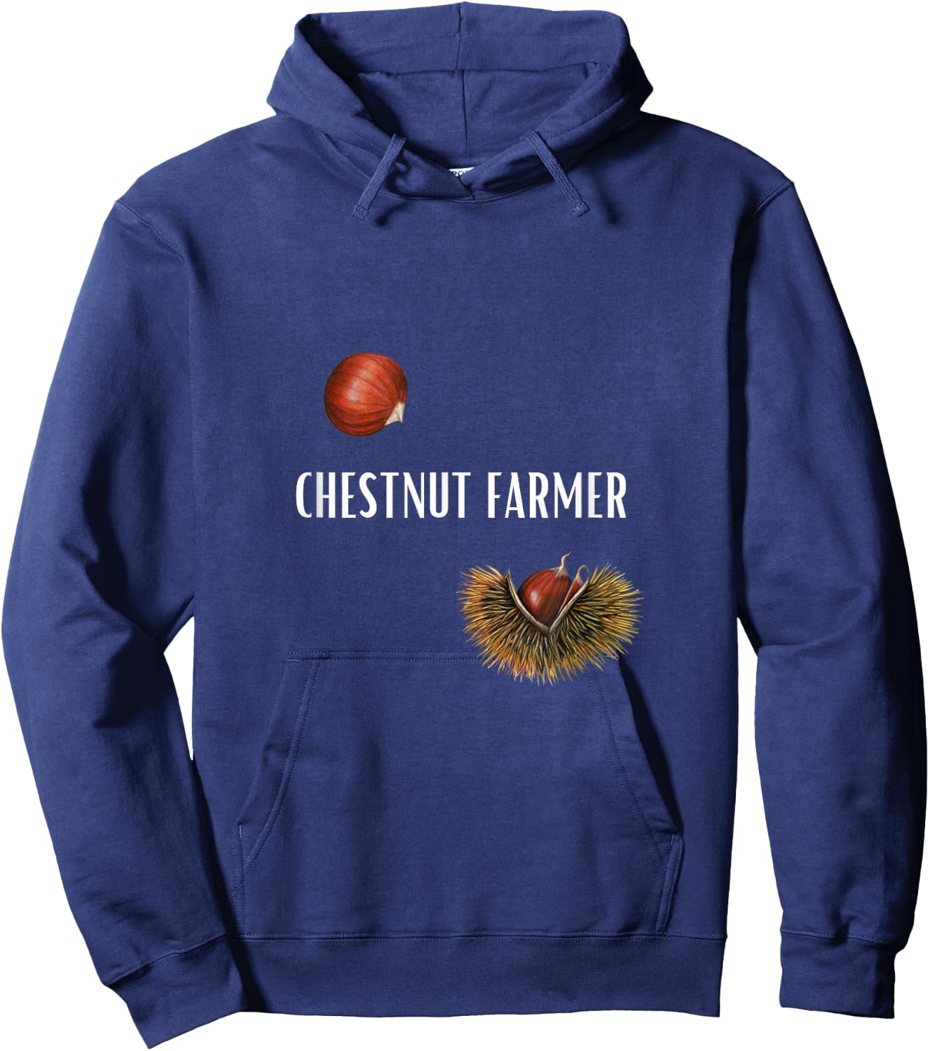 Chestnut Farmer Castanea Mollissima Nut Grower Hoodie - Hoodie | Navy