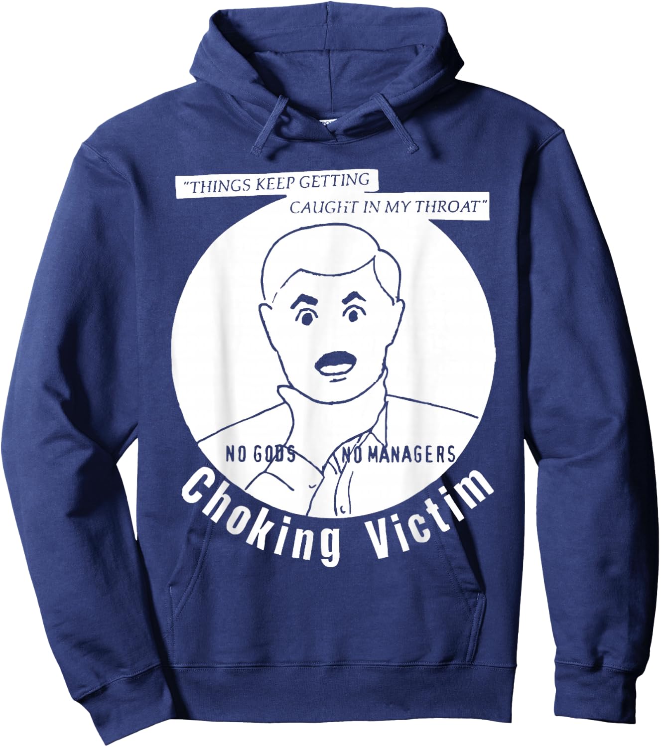 Choking Victim - Caught in My Throat Hoodie - Hoodie | Navy