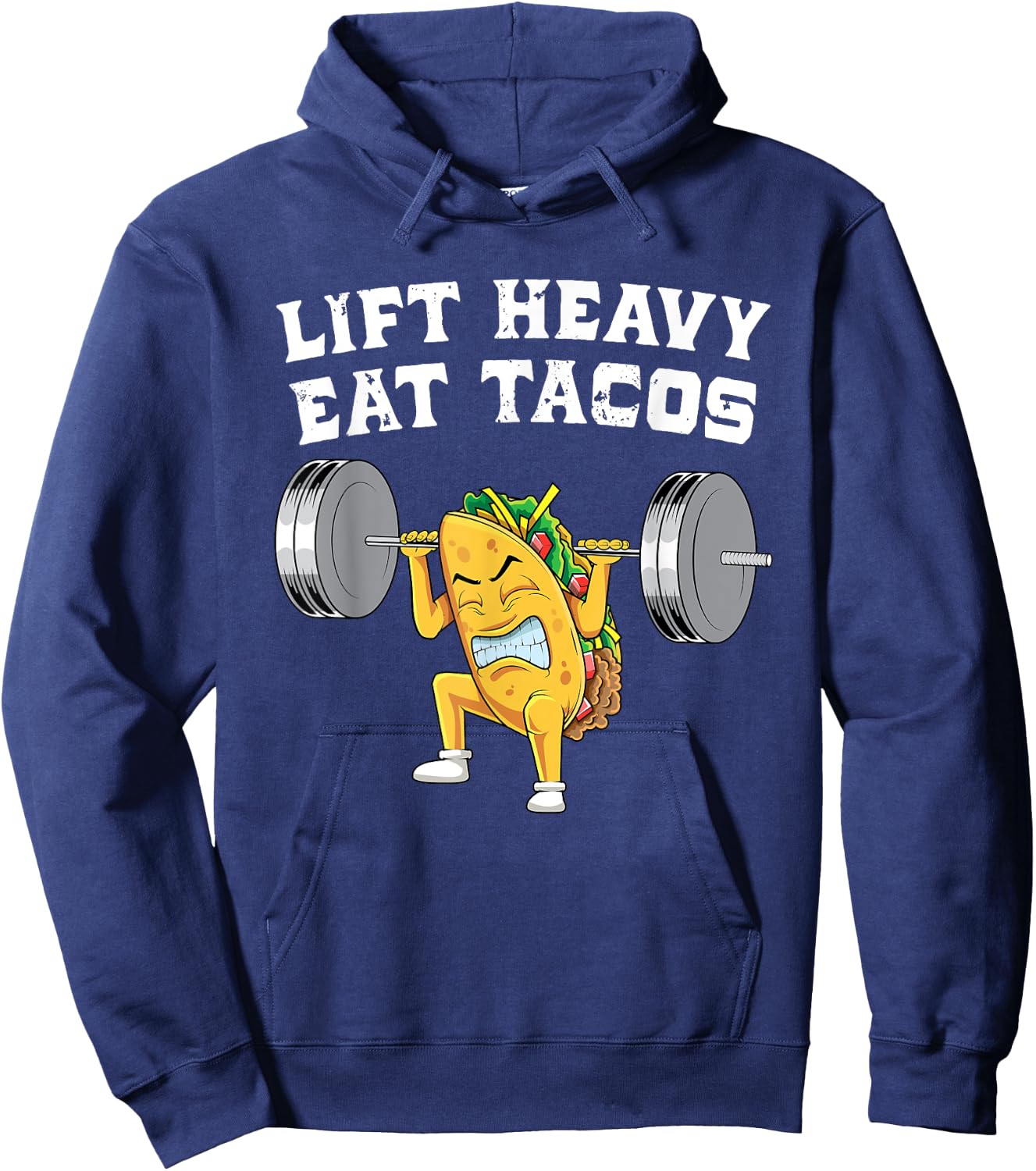 Funny Weightlifting Taco Lover Gift | Love Squats Exercise Hoodie - Hoodie | Navy