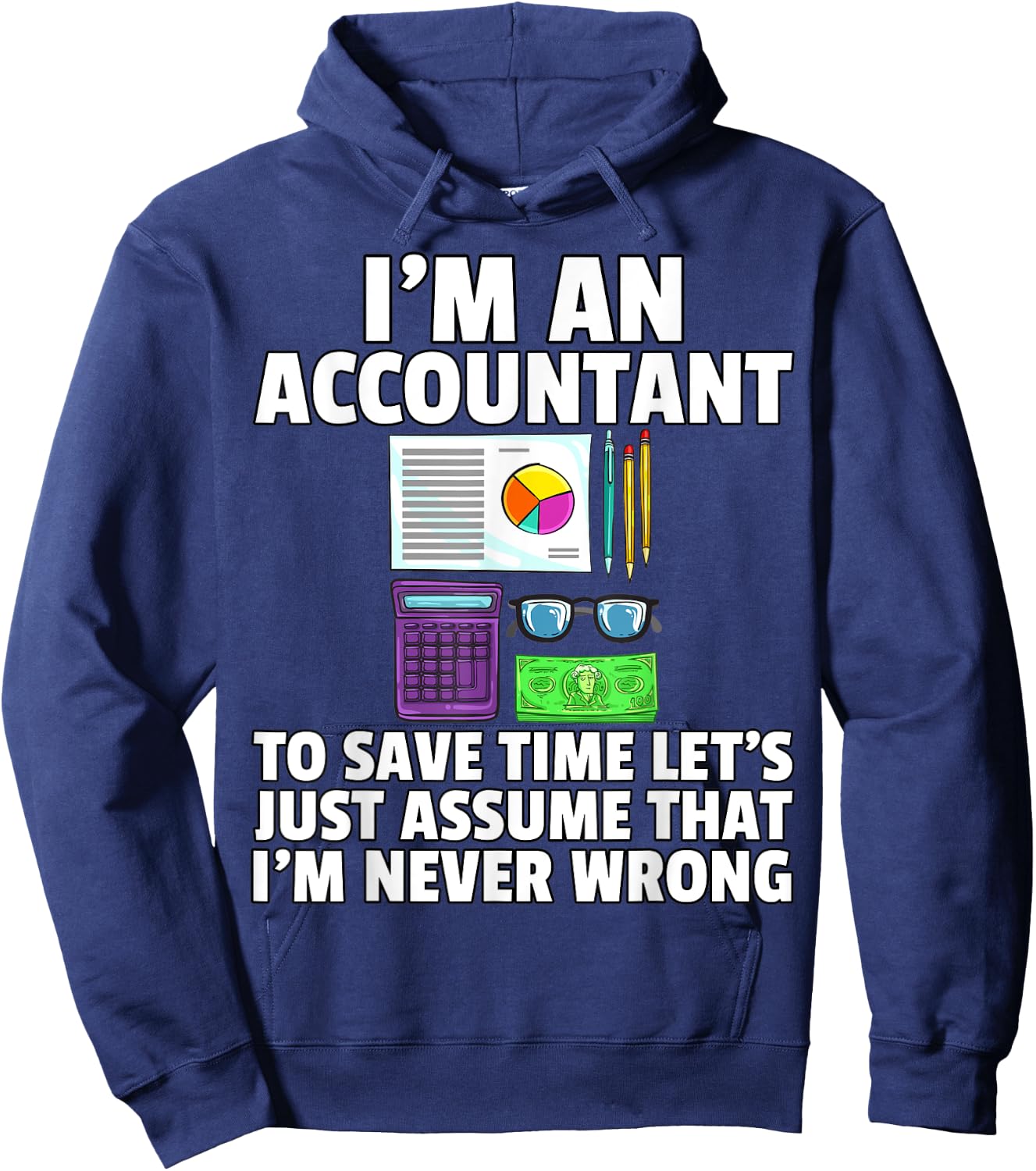 CPA Bookkeeping Gift Accountant Bookkeeper Hoodie - Hoodie | Navy