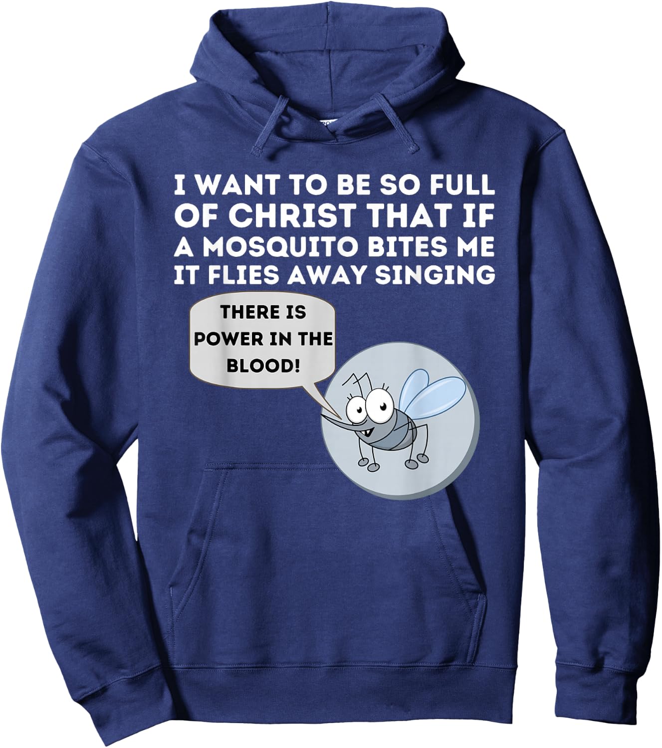 Mosquito Joke - Funny Christian Bible & Jesus Small Hoodie - Hoodie | Navy