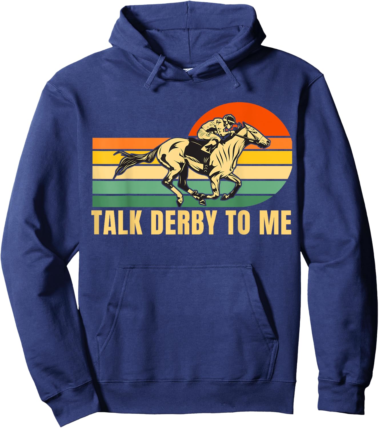 Derby Funny Horse Racing Retro Kentucky Talk To Me Hoodie - Hoodie | Navy