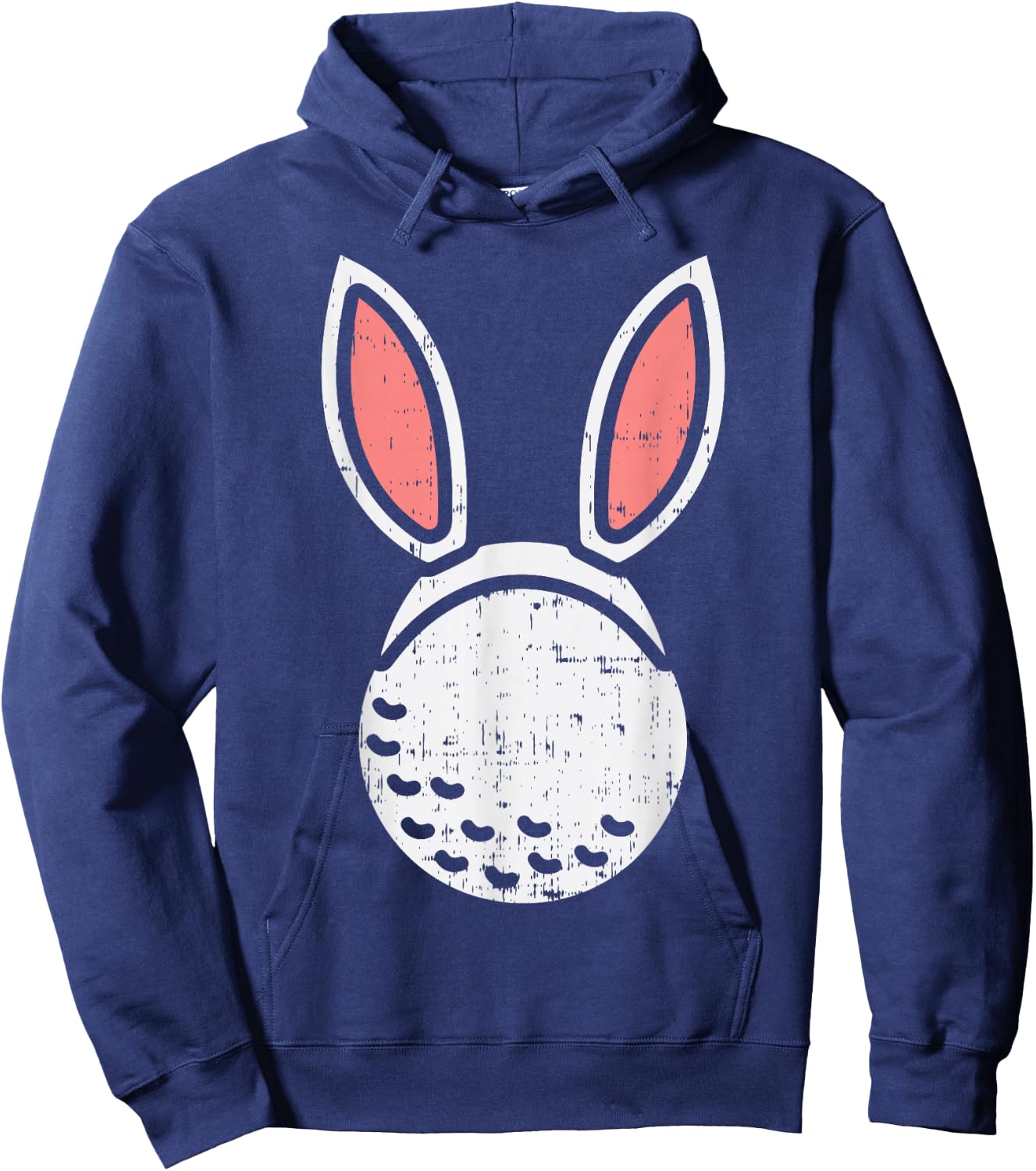 Golf Ball Bunny Ears Funny Golfing Easter Golfer Gift Hoodie - Hoodie | Navy