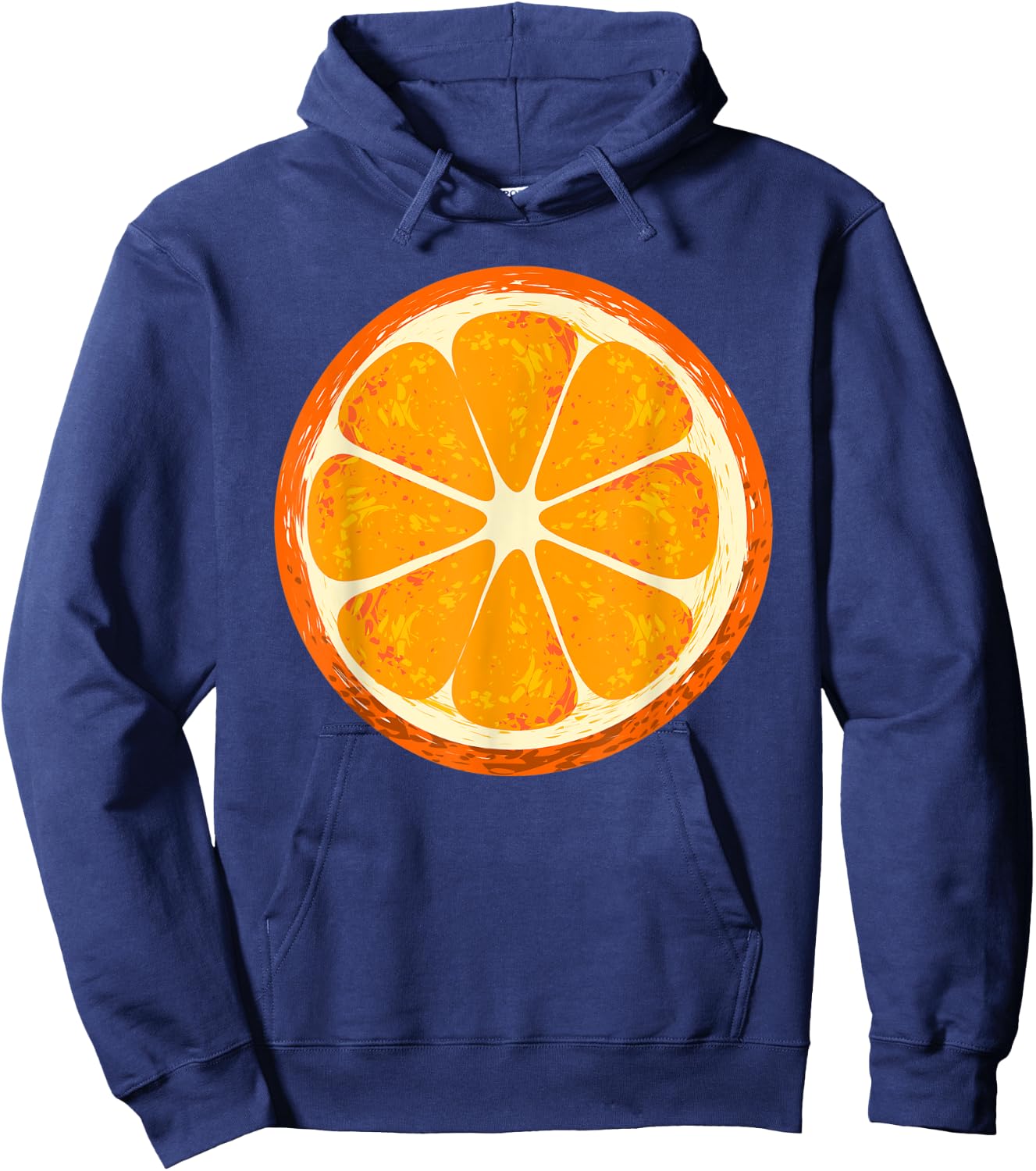 Funny Orange Sliced Fruit Lazy Easy Halloween Costume Hoodie - Hoodie | Navy