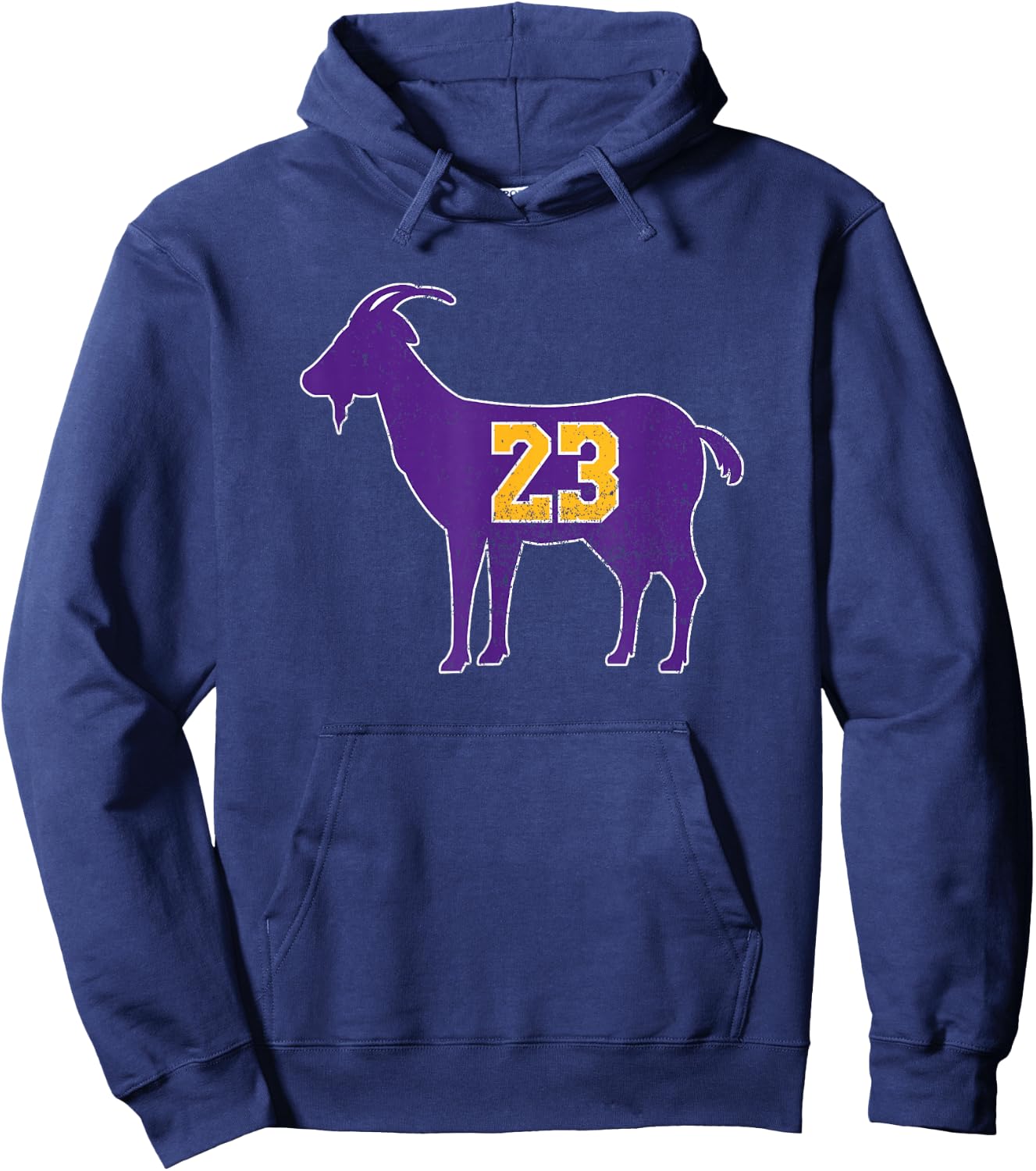 Vintage Goat 23 Distressed Hoodie - Hoodie | Navy