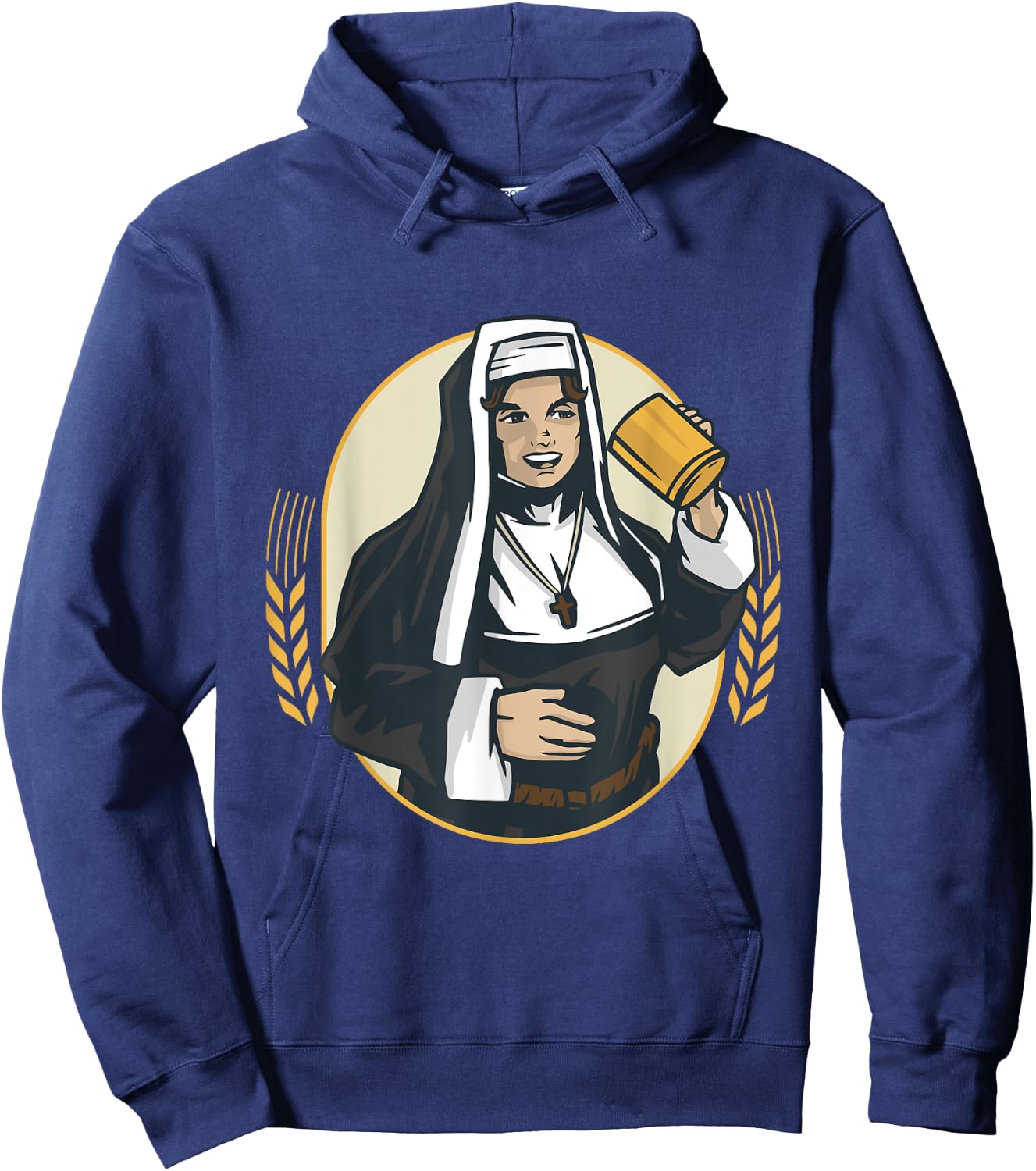 Nun drinks beer Hoodie - Hoodie | Navy