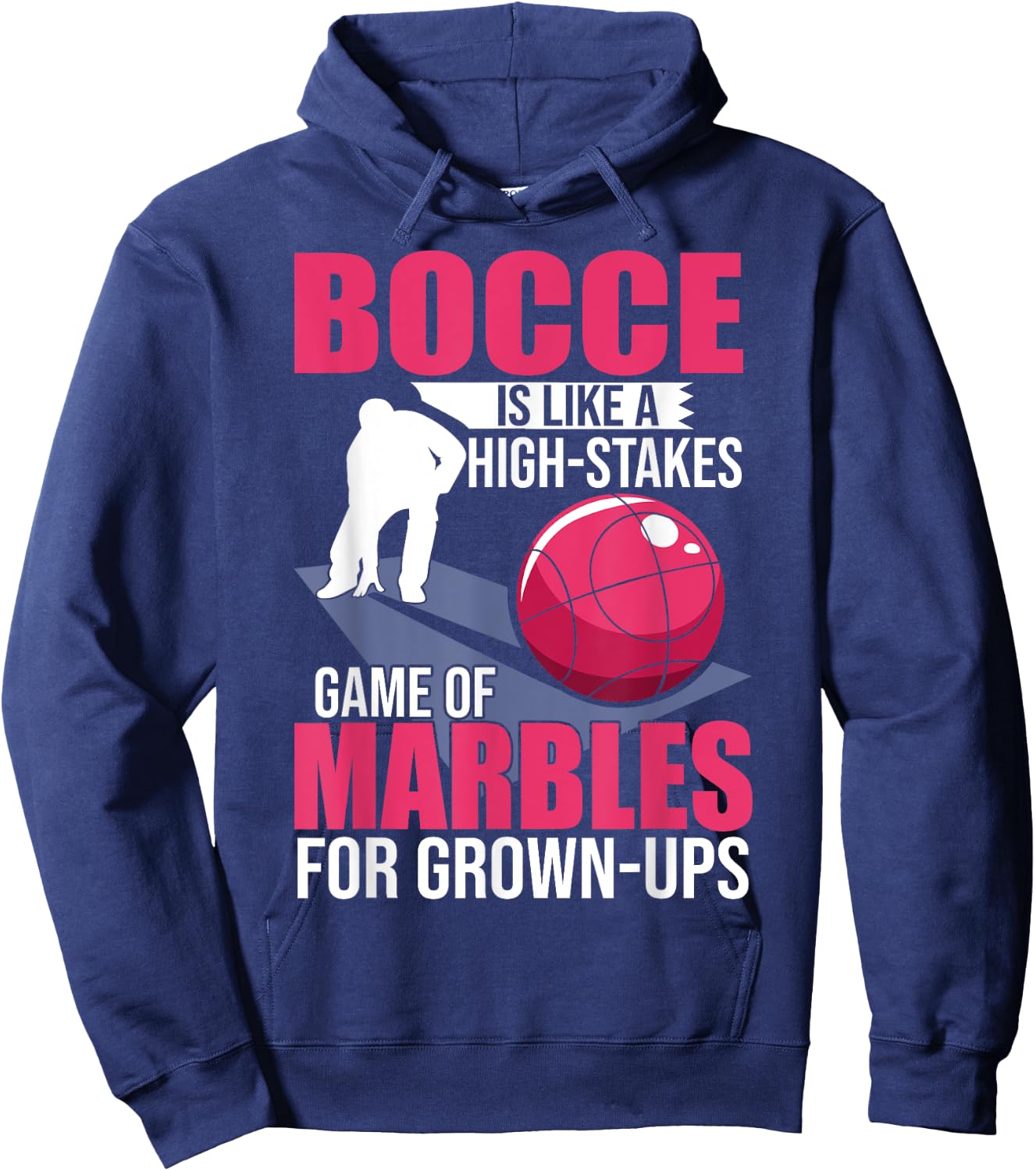 Petanque Italian Bocci Sports Bocce Game Bocce Ball Player Hoodie - Hoodie | Navy