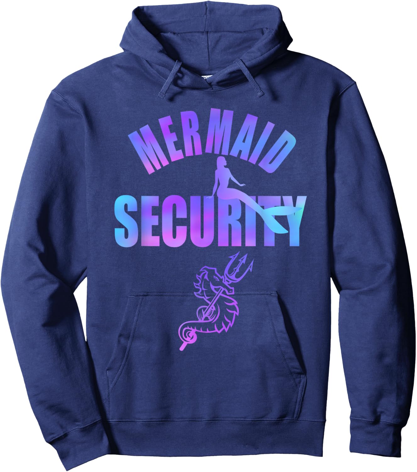 Mermaid Security Merdad Mermen Mermaid Dad Squad Hoodie - Hoodie | Navy