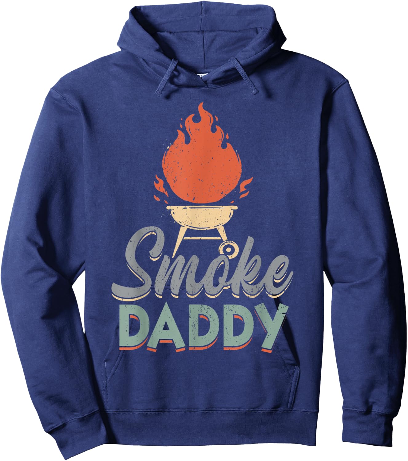 Smoke Daddy Dad BBQ Chef Grill Fathers Day Hoodie - Hoodie | Navy