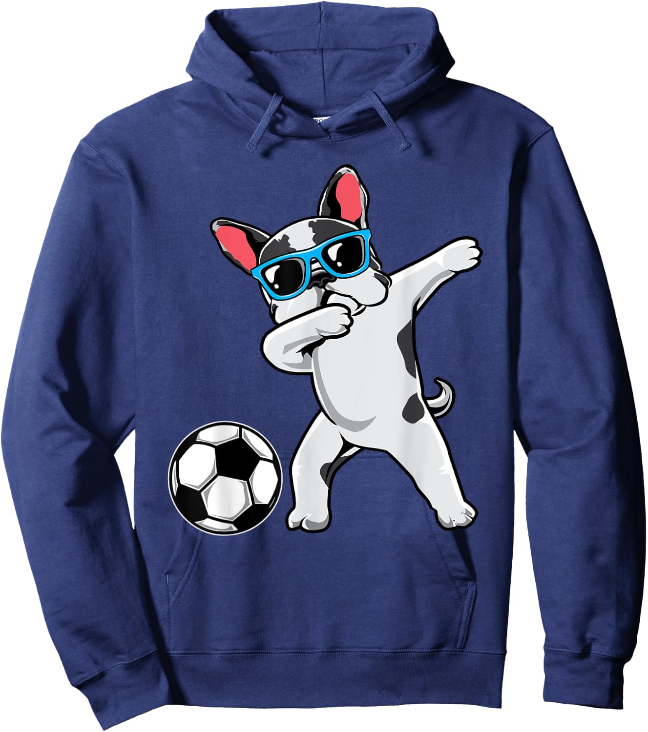 Dabbing French Bulldog Cute Frenchie Dab Soccer Boys Gift Hoodie - Hoodie | Navy