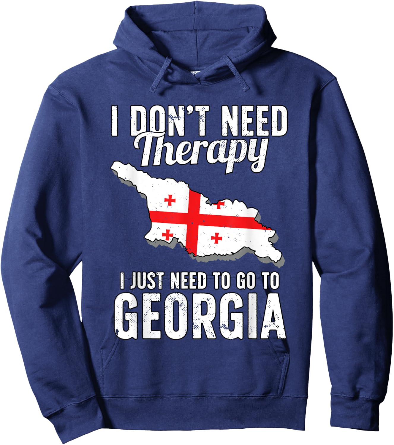 Georgian Flag I Georgia Flag I Vacation Georgia Hoodie - Hoodie | Navy