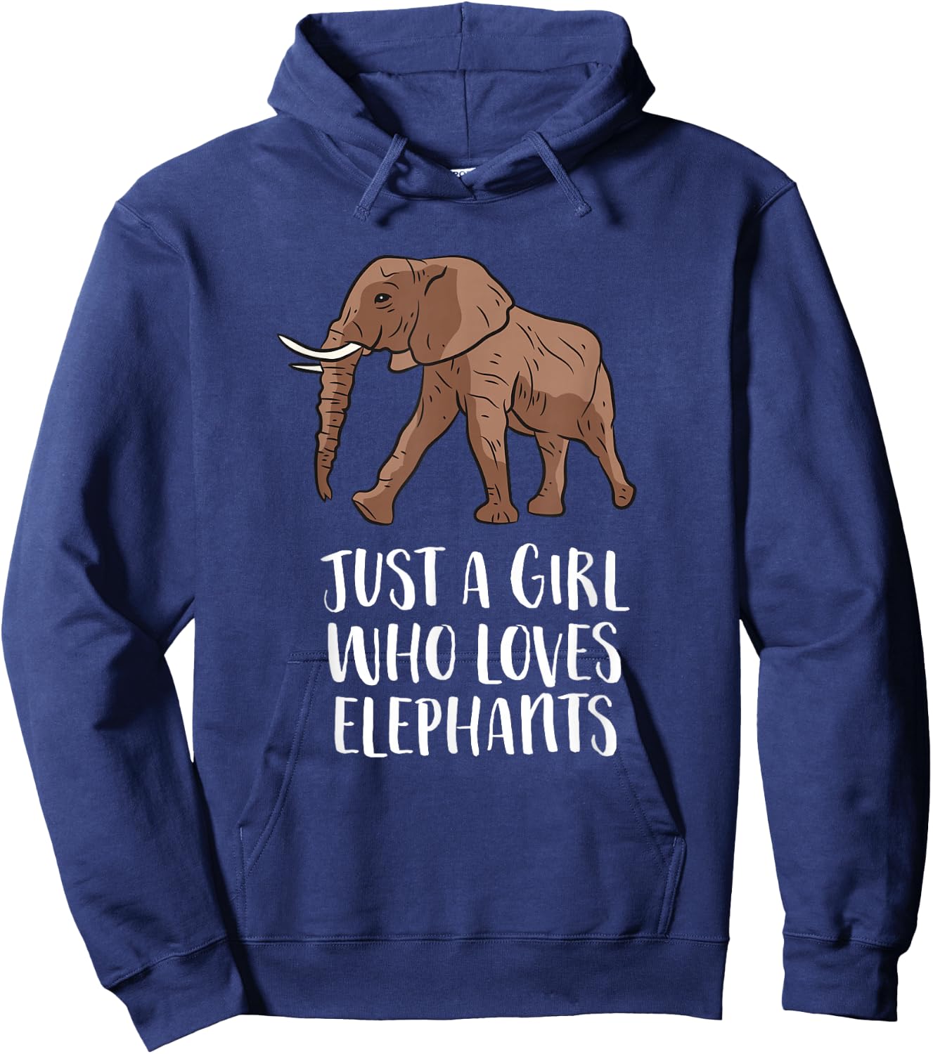 Just a Girl Who Loves Elephants Hoodie - Hoodie | Navy
