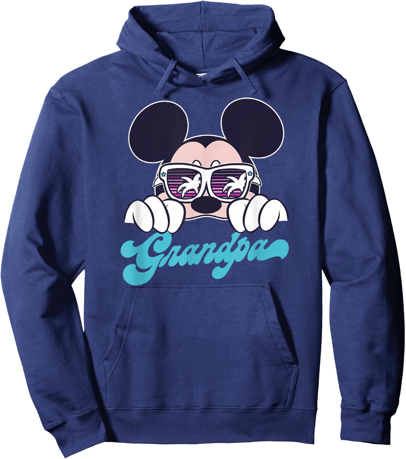 Disney Mickey and Friends Mickey Summer Vibes Grandpa Logo Hoodie - Hoodie | Navy