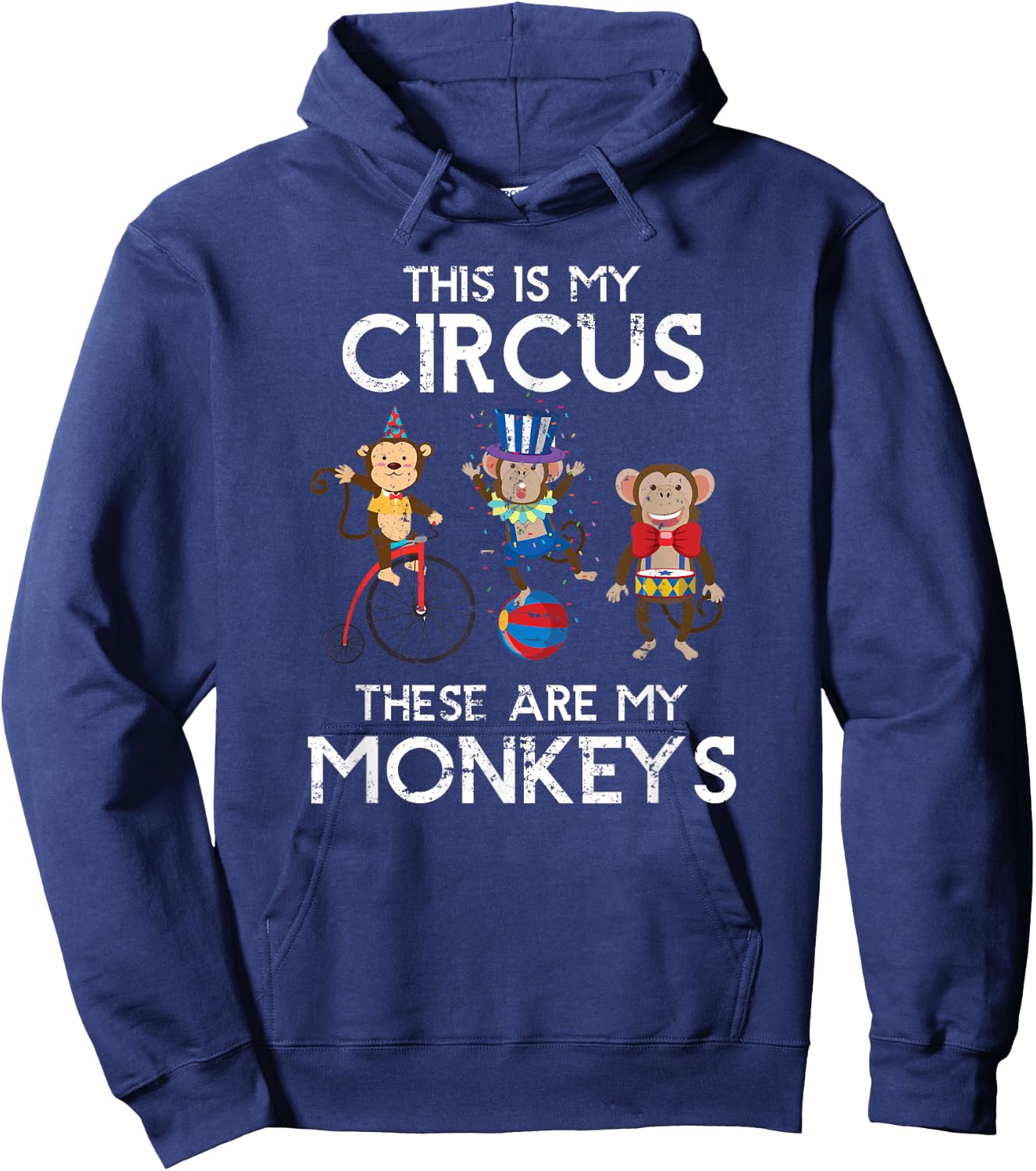 Zoo Keeper Animal Jungle Gift Monkey - Black - Small - -Adults - Short Sleeve - Cotton 60% Polyester 40% Hoodie - Hoodie | Navy