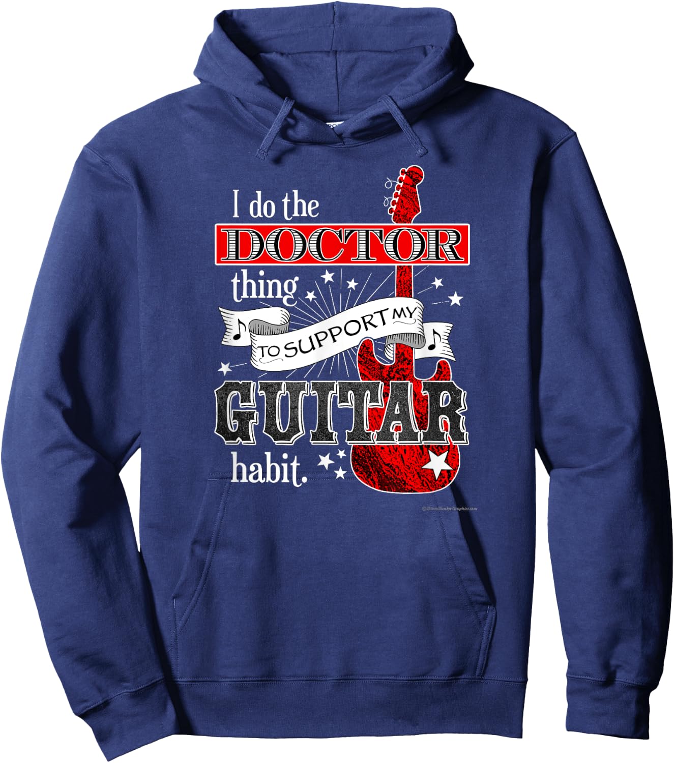 Funny Guitar Shirt for Doctor Guitarist Physician Musician Hoodie - Hoodie | Navy