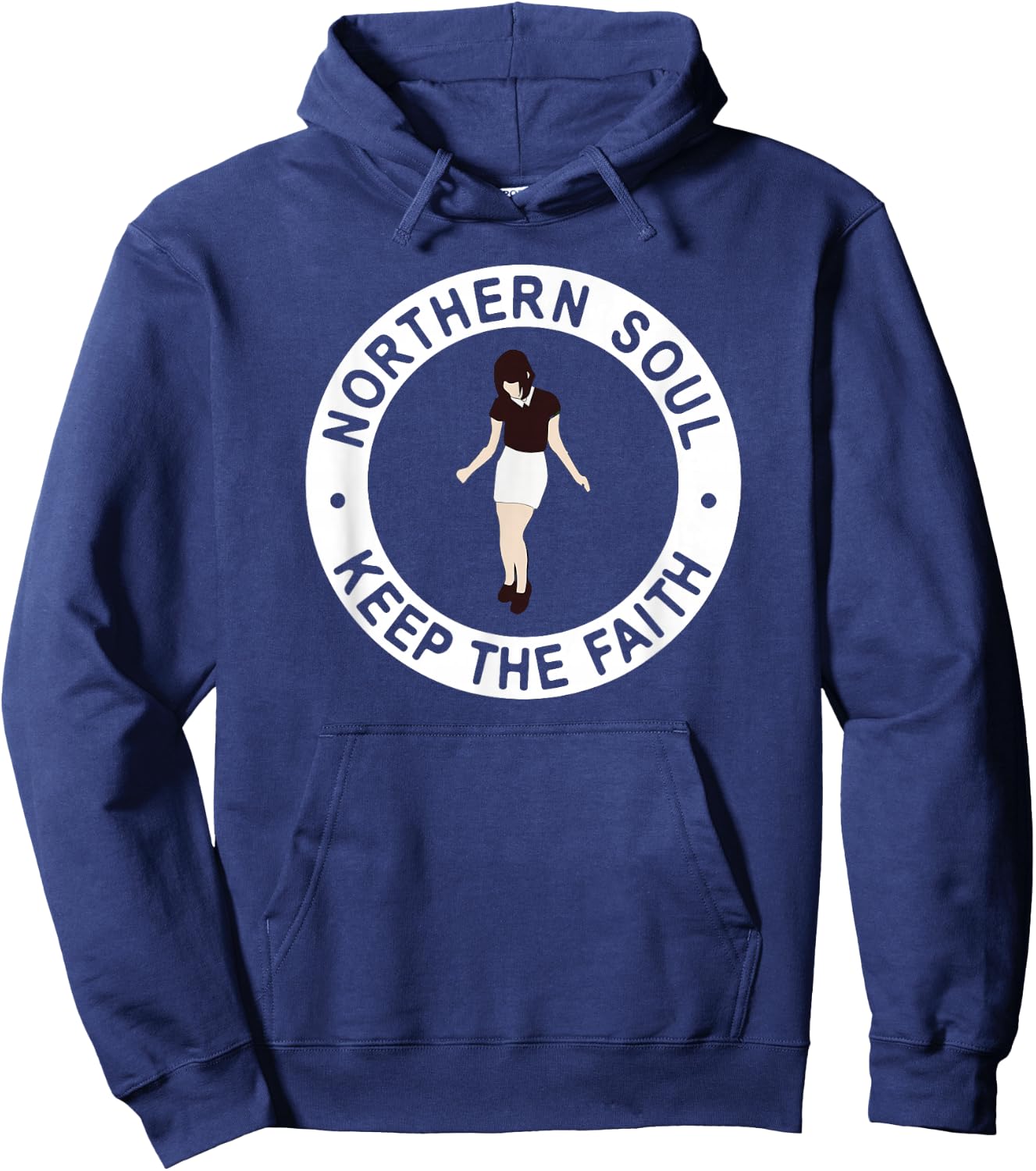 Northern Soul Keep The Faith Dancing Girl Hoodie - Hoodie | Navy